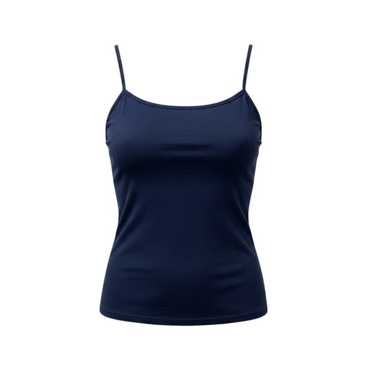 1g18 LOEWE ロエベ ニットキャミソール  トップス スペイン製 Lサイズ ネイビー ウール100％ レディース 女性用u02t
