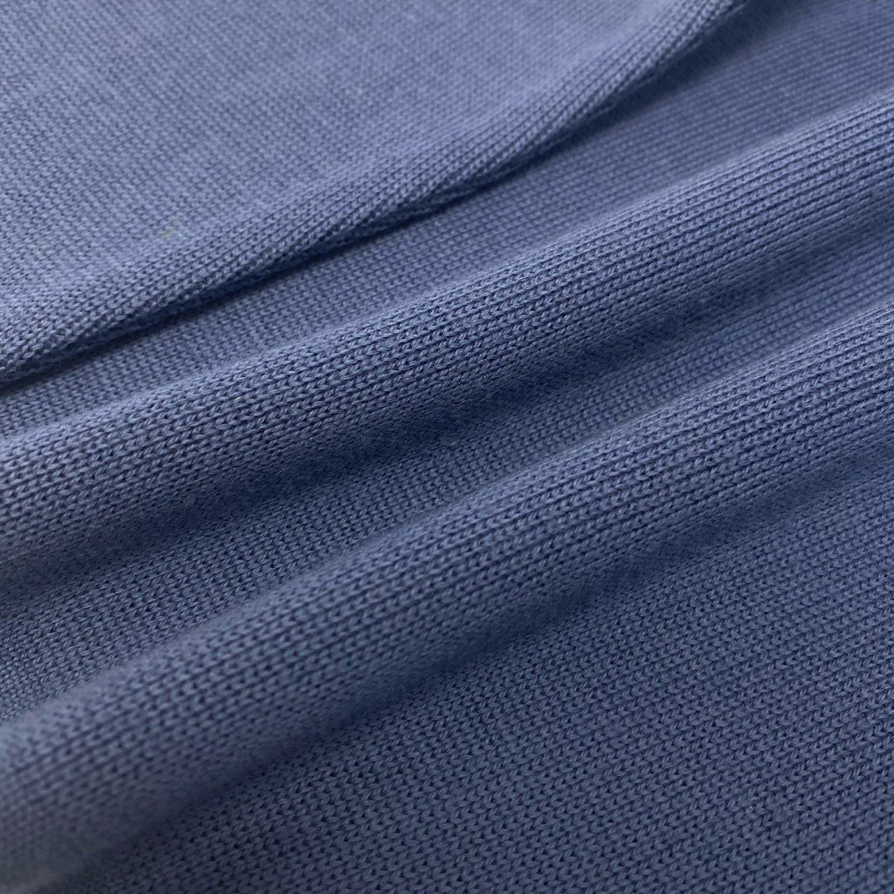 63a28 Salvatore Ferragamo サルバトーレフェラガモ 長袖ニットセーター ハイネックニット オフショルダーデザイン トップス XSサイズ ブルー ウール100％ レディースo07t