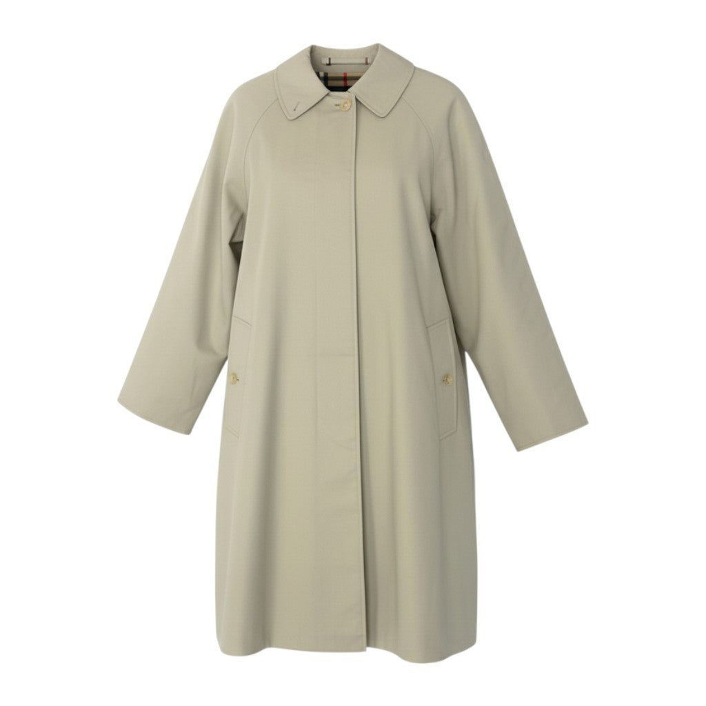 83b23【極美品】Burberrys バーバリーズ デッドストック ステンカラーコート ノバチェック イングランド製 8サイズ ベージュ レディース 女性用k02i