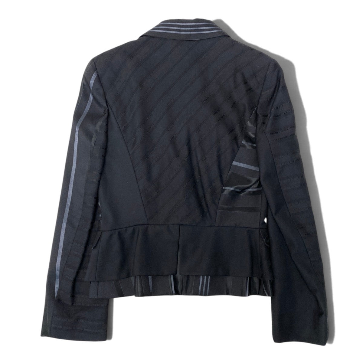 1j20 【美品】Christian Lacroix クリスチャンラクロア テーラードジャケット ブレザー 切替デザイン パッチワーク 40サイズ ブラック レディース 女性用u02t