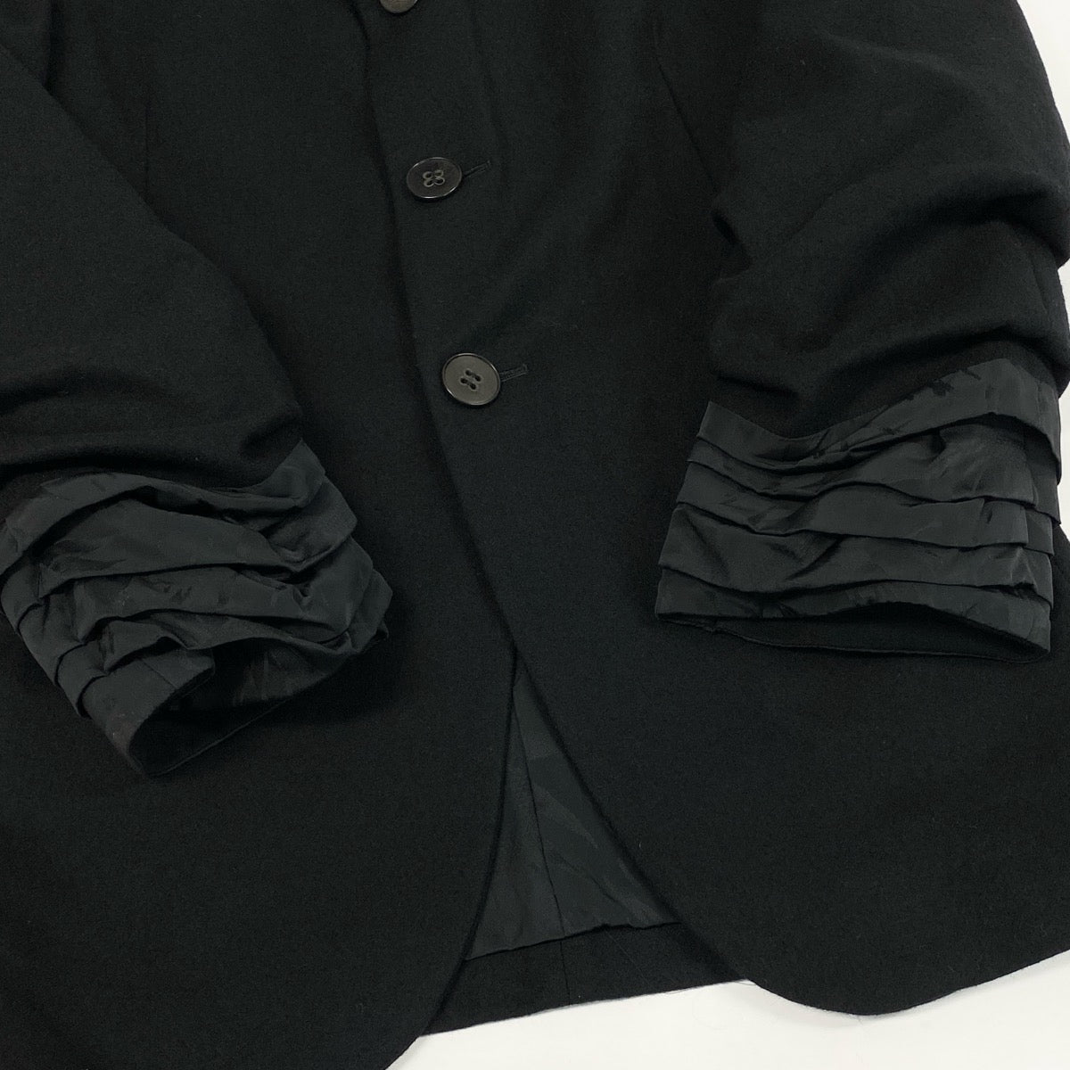 Mg3 COMME des GARCONS コムデギャルソン カフスドレープ テーラードジャケット Draped Cuff Tailored Blazer サイズM ブラックt18r