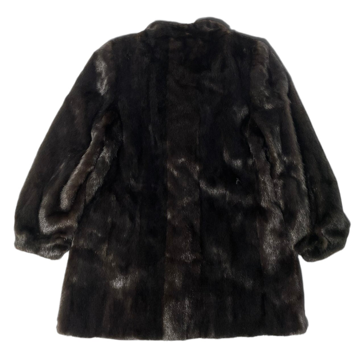64j27 SAGA MINK 銀サガ 毛皮コート マホガニーミンク  サイズ13 ダークブラウン 本毛皮 MINK FUR レディースu02t