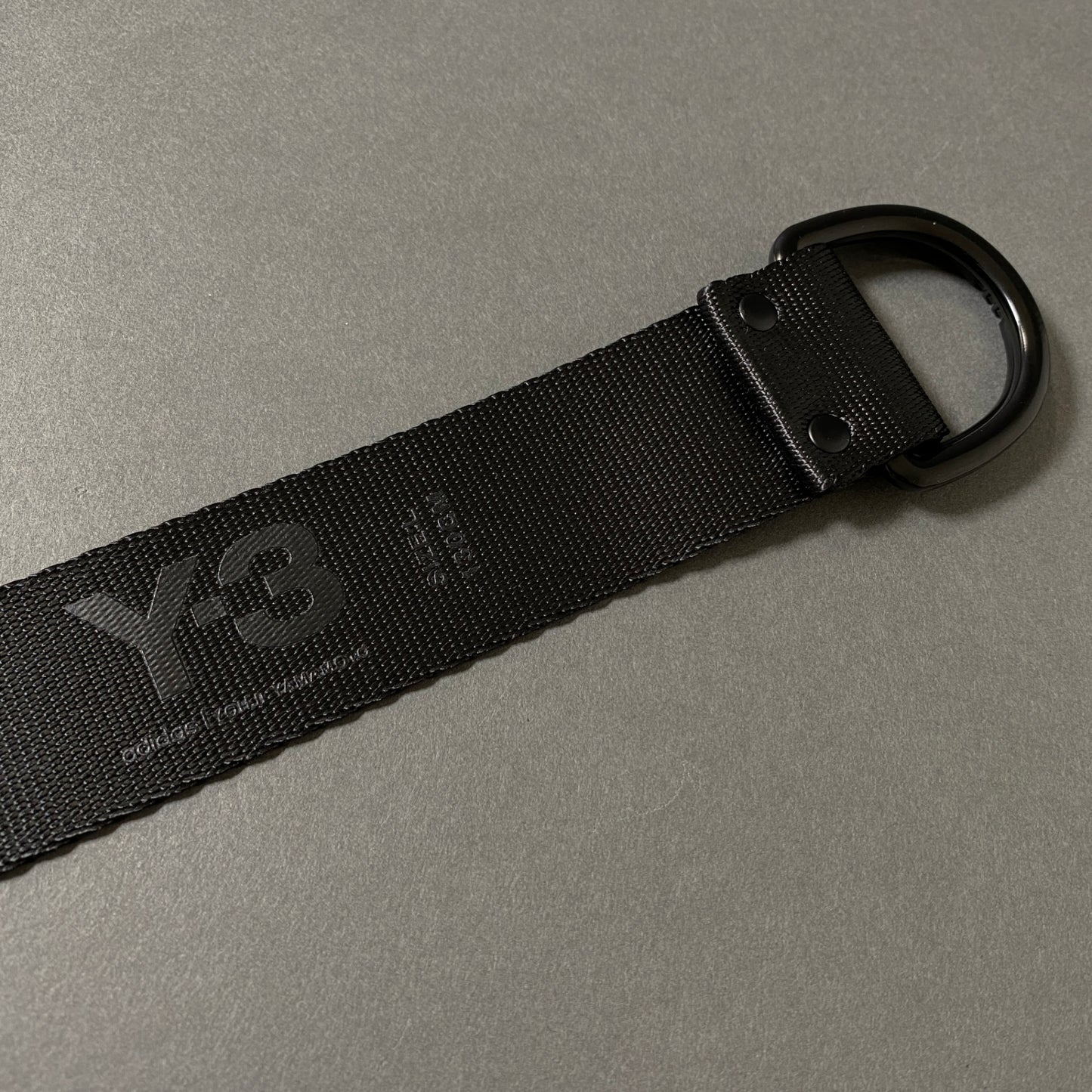 3f27 《美品》 Y-3 ワイスリー Dリングベルト RING BELT 130cm ブラック Yohji Yamamoto ヨウジヤマモト adidas アディダス