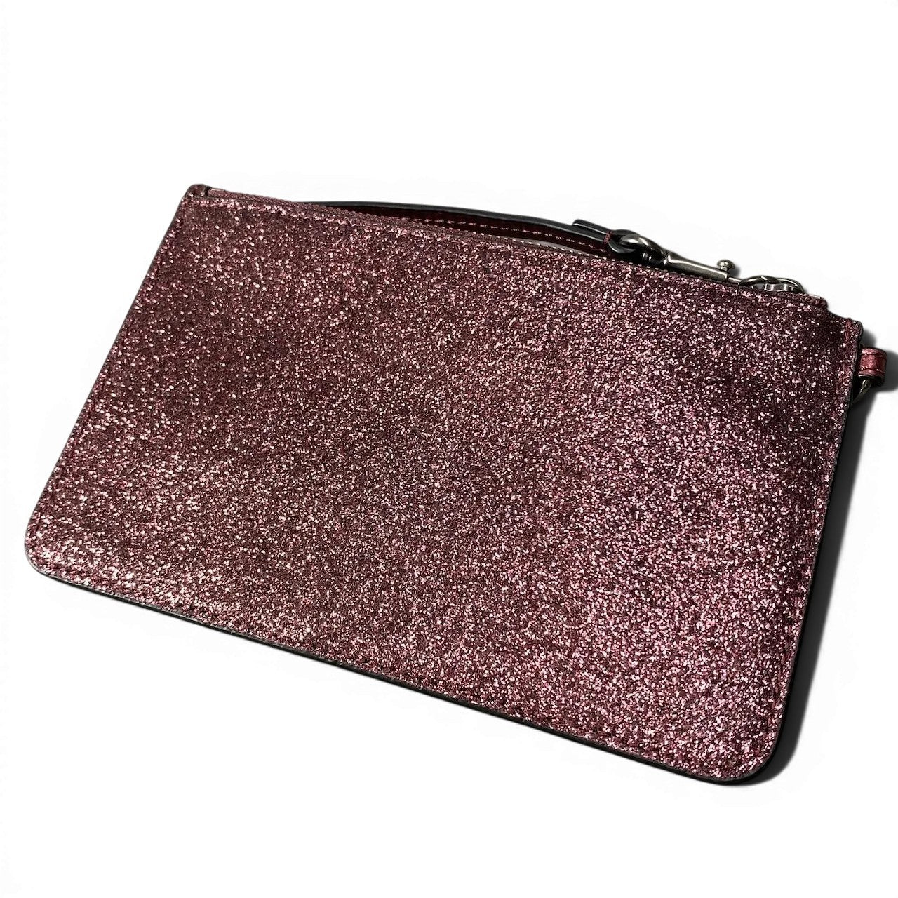 g18 【美品】 COACH コーチ グリッター リストレットポーチ ピンク レディースt18r