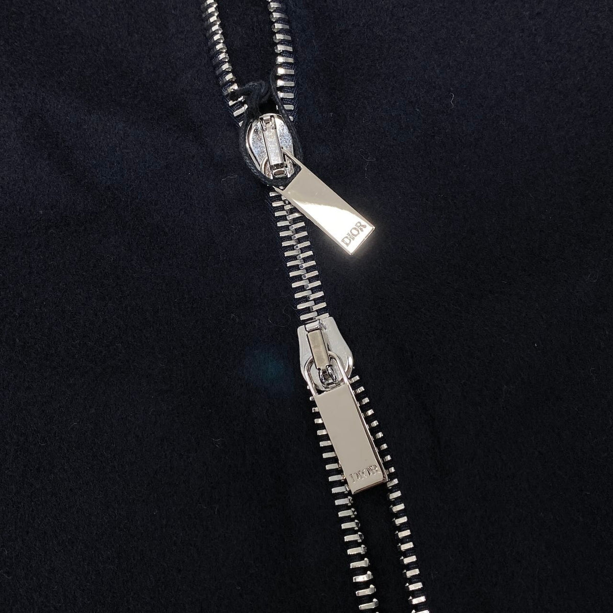 37j16 【未使用】 DIOR HOMME ディオールオム ビーバーファー ウールジャケット 2way ブルゾン 013C406A3840 サイズ46 ネイビー メンズu02t