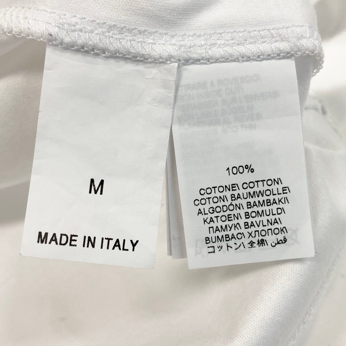 79g2 BRUNELLO CUCINELLI ブルネロクチネリ ロゴ刺繍 クルーネックTシャツ コットンカットソー SLIM FIT サイズＭ ホワイト コットン100％ メンズu02t