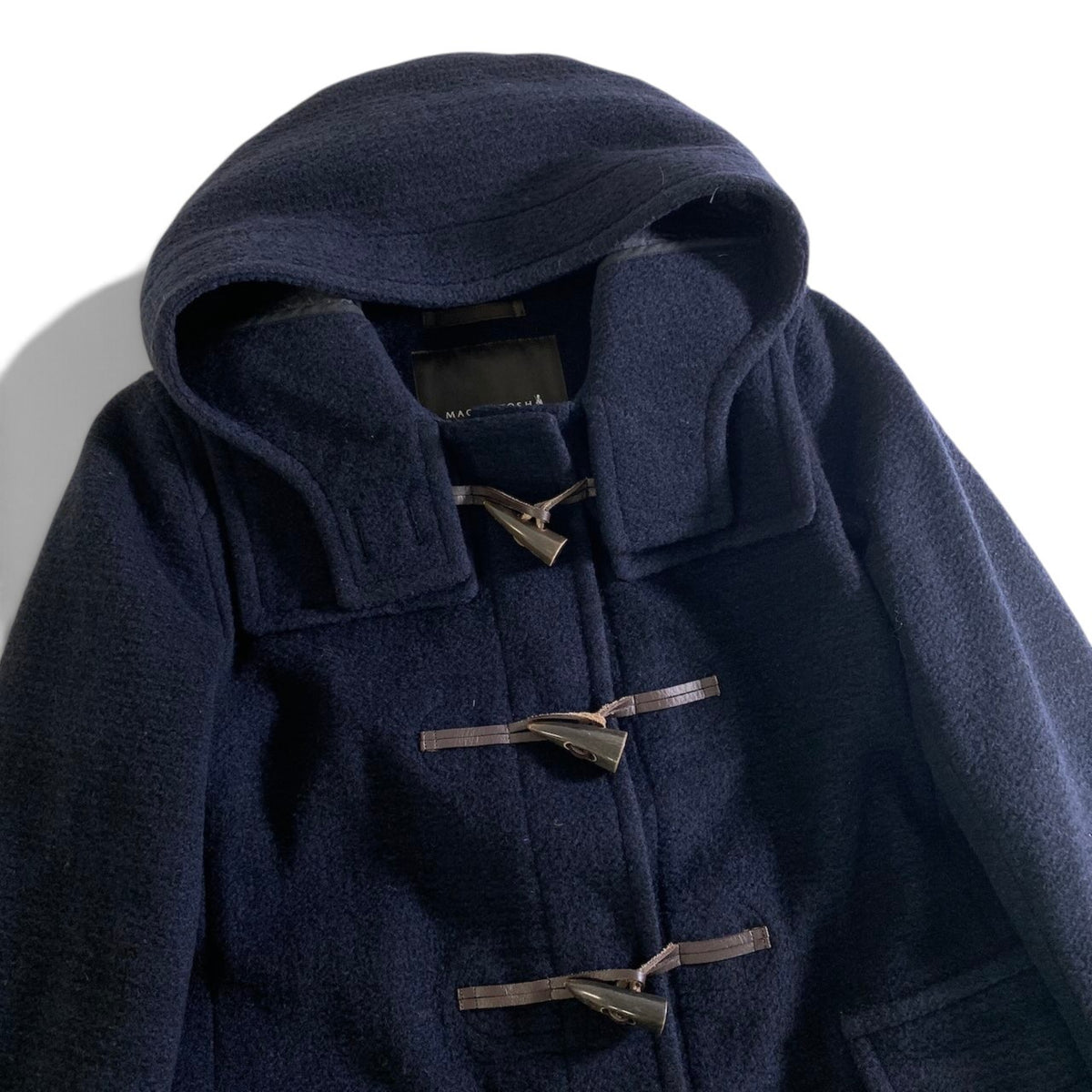 20j26 MACKINTONSH LONDON マッキントッシュ ウールメルトン ダッフルコート トグルボタン サイズ40 ネイビー レディースu02t