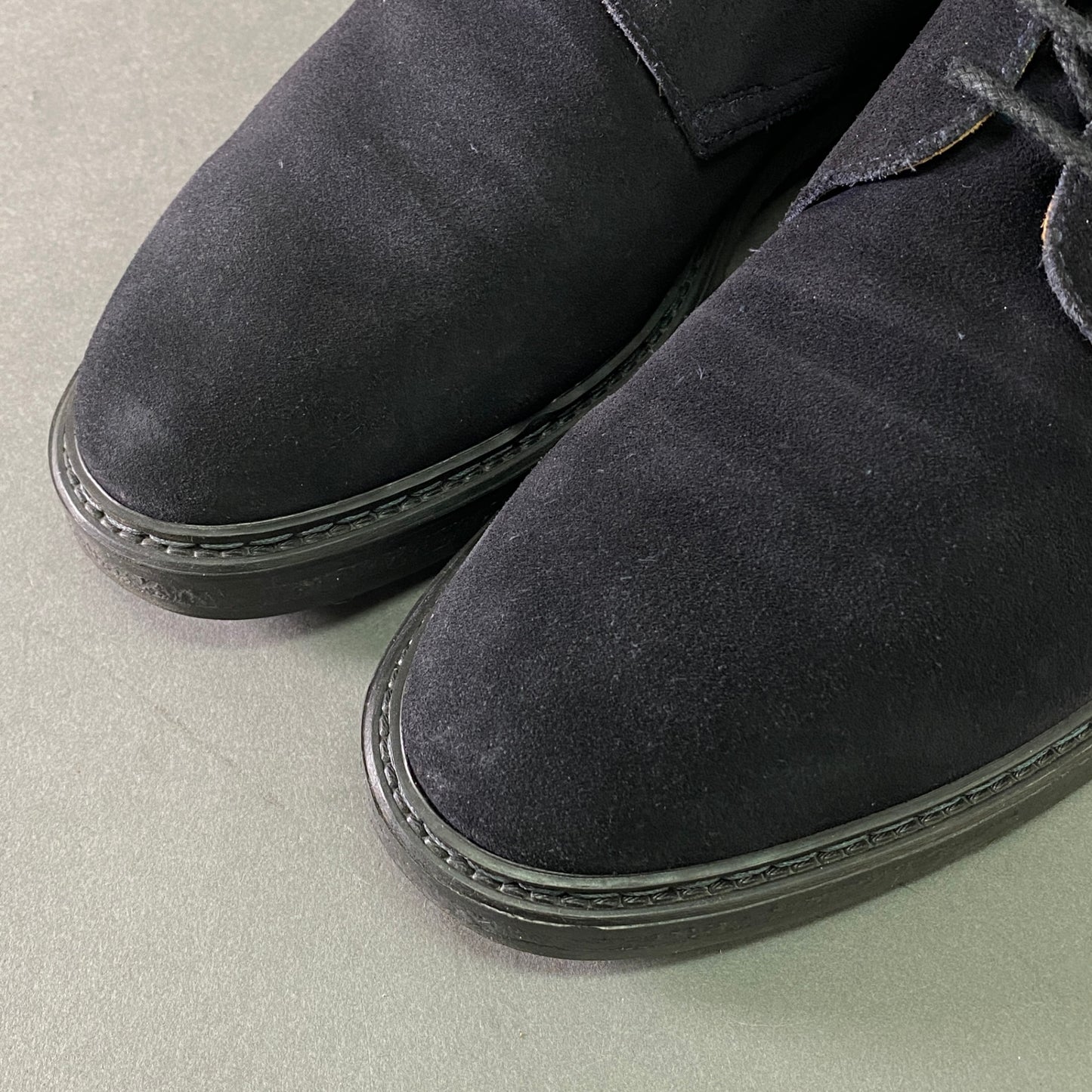 1a22 DOUCAL'S デュカルス スエードレザー チャッカブーツ 39 ブラック Leather ポストマン デザートブーツ イタリア製