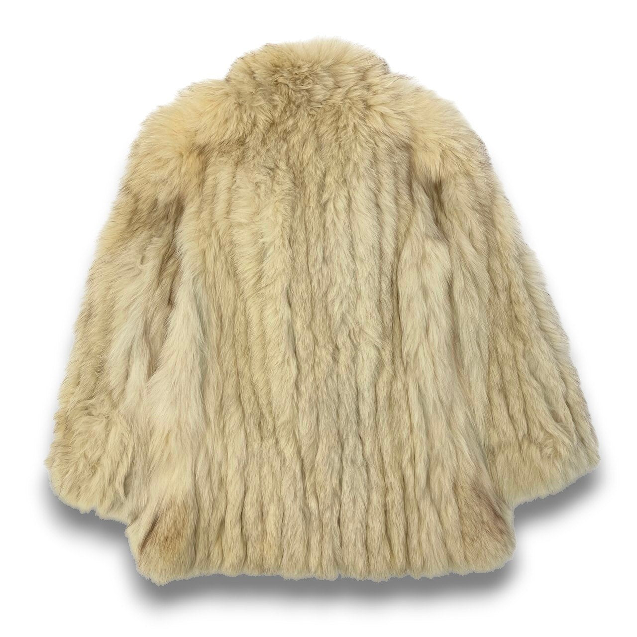 14c21 SAGA FOX サガフォックス 銀サガ ブルーフォックス ファーコート サイズ9 ホワイト 本毛皮 Blue Fox Fur Coatt18r