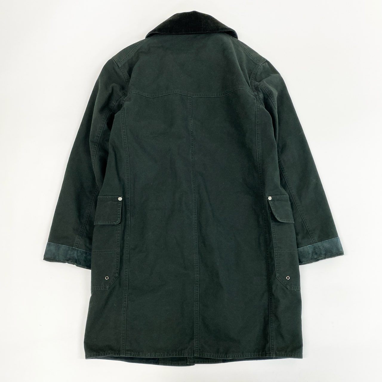 2j27 RALPH LAUREN ラルフローレン ファイヤーマンジャケット コットンジャケット コーデュロイ切替 アウター 9 ダークグリーンo07t