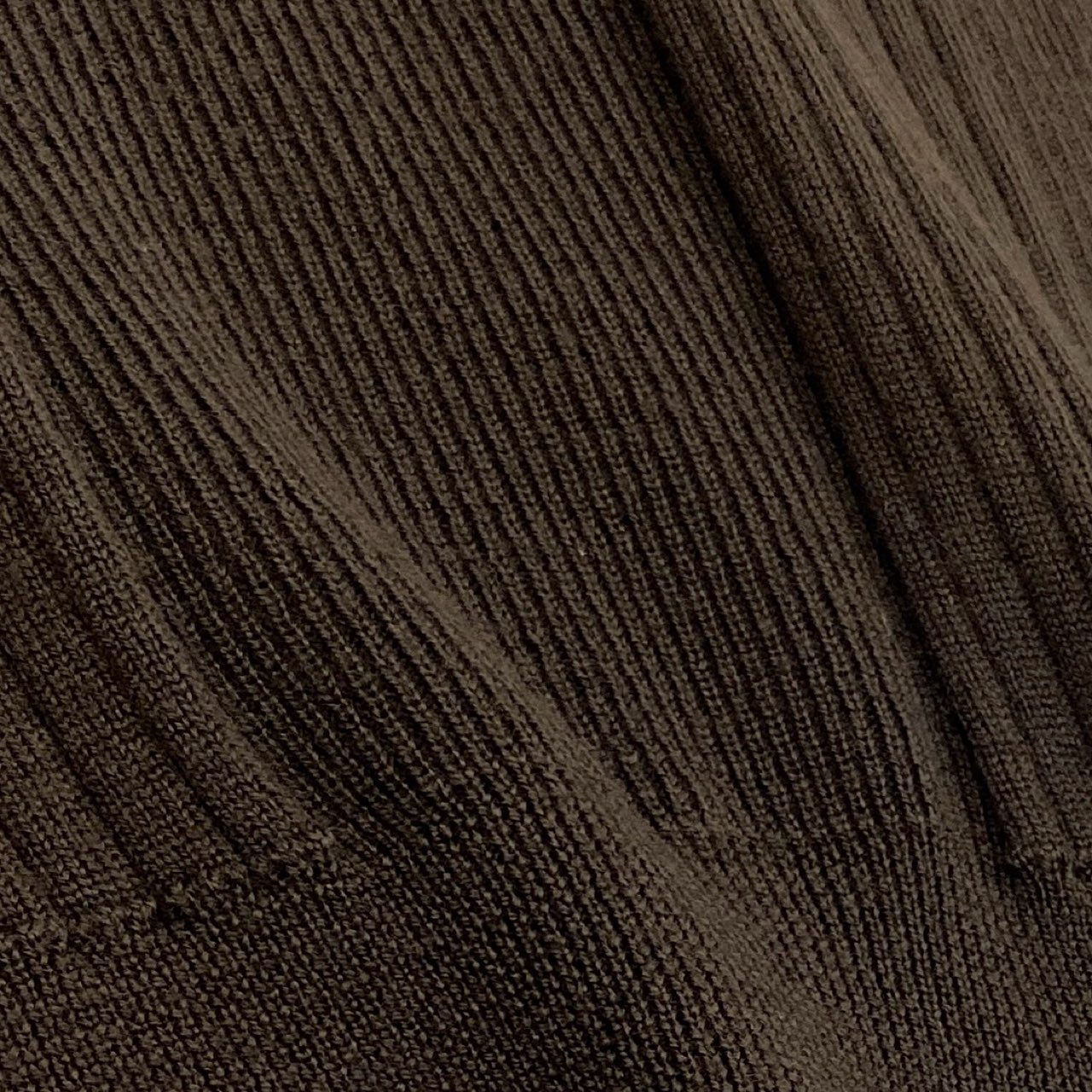 1j27 ARMANI COLLEZIONI アルマーニ コレツィオーニ ハイネックリブニットセーター ハーフボタン ウール100％ 50サイズ ブラウン メンズu02t