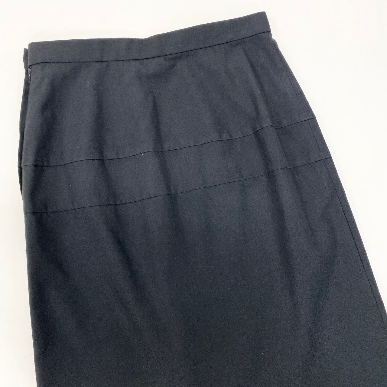 Af6 trico COMME des GARCONS トリコ コムデギャルソン ロングスカート AD1998 サイズM ブラック 無地 ポリエステル100％ レディース 女性用u02t