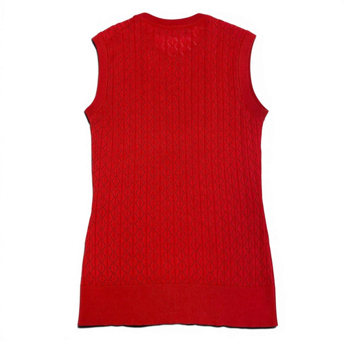 Eg13 DOLCE＆GABBANA ニットベスト トップス イタリア製 38サイズ レッド レディース 女性用ta1