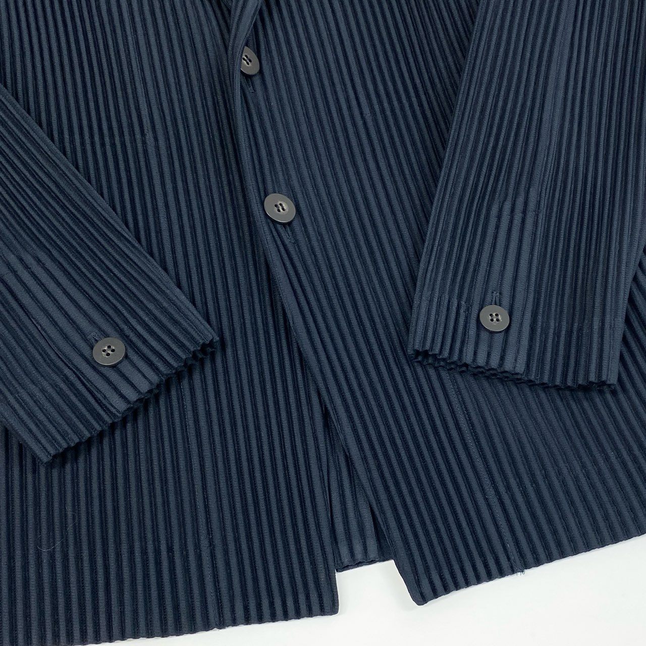 Md6 HOMME PLISSE オムプリッセ プリーツジャケット テーラードジャケット サイズ1 ネイビー メンズk02i