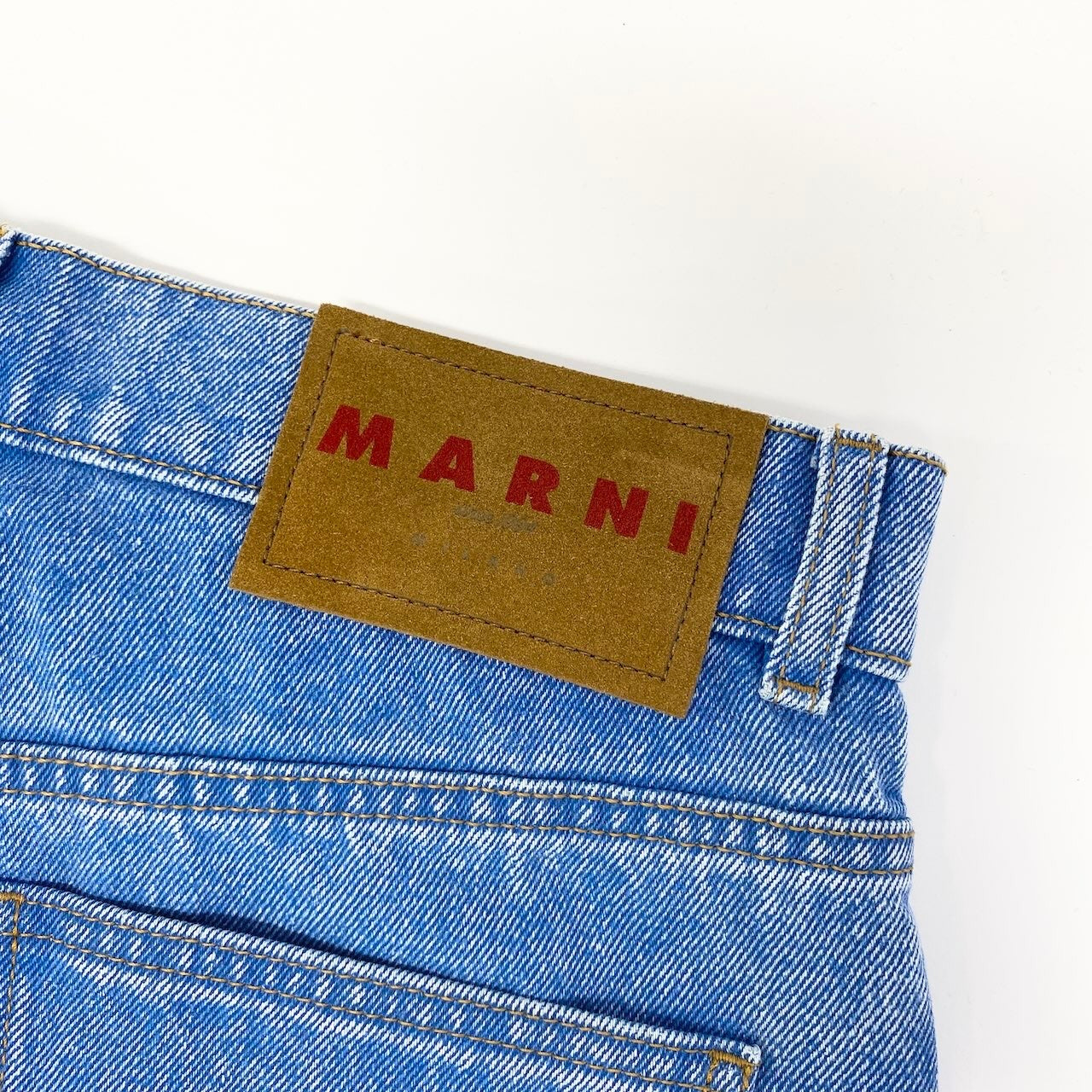 e8 《未使用品》 MARNI マルニ 25SS ボーイフレンド フラワー デニムパンツ SS25 Boy Friend Flour Denim Pants サイズ40 ブルー タグ付t18r