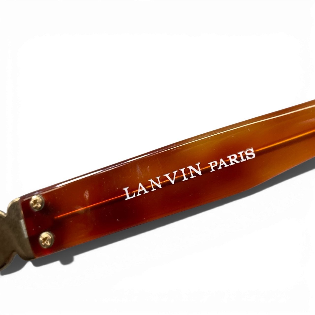 a6 LANVIN ランバン ツーポイント ロゴ サングラス アイウェア 小物 ブラウン メンズ 男性用k02i