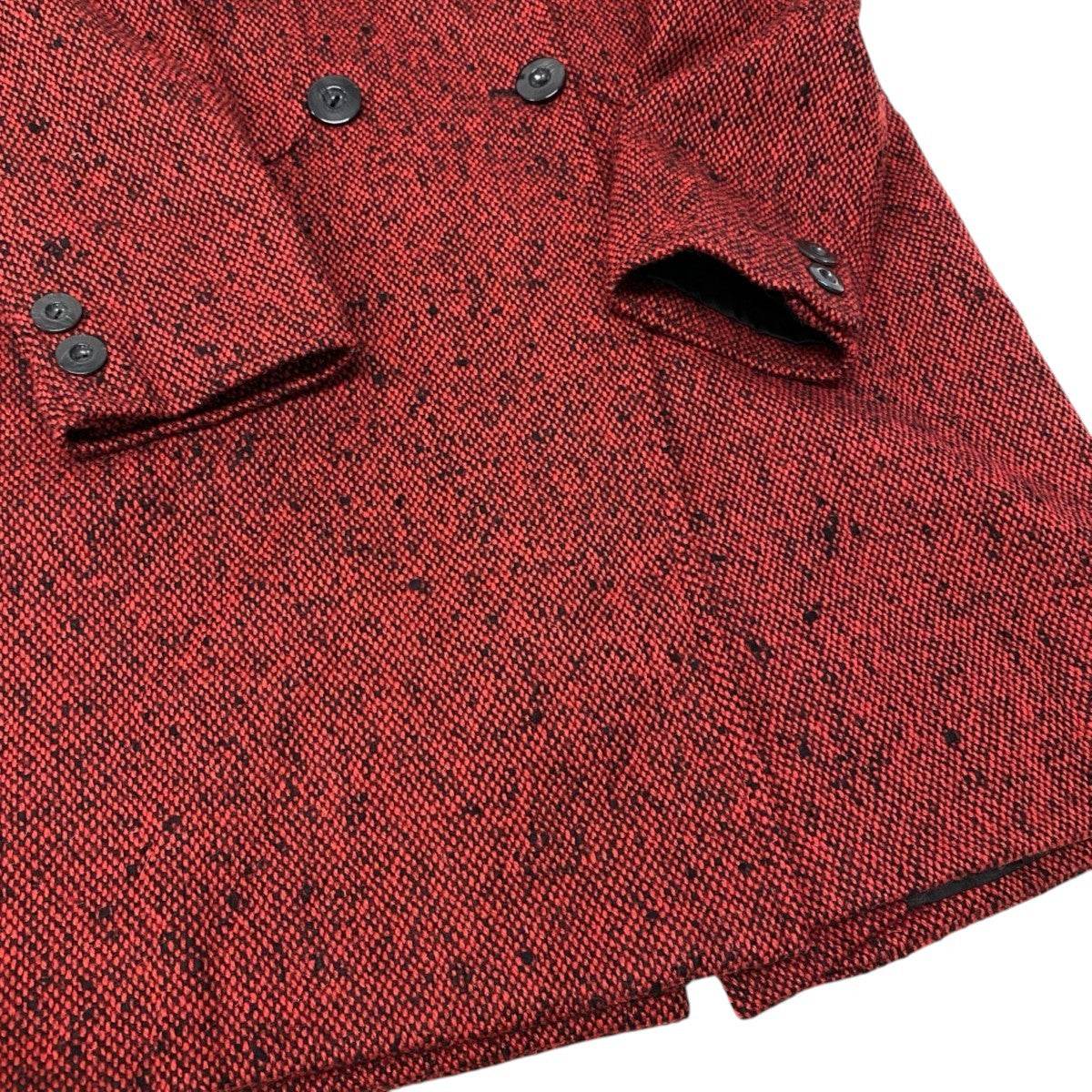 91h3 【美品】Valentino garavani ヴァレンティノ・ガラヴァーニ チェスターコート ツイードコート ロングコート イタリア製 40サイズ レッド ウール100％ レディース 女性用u02t