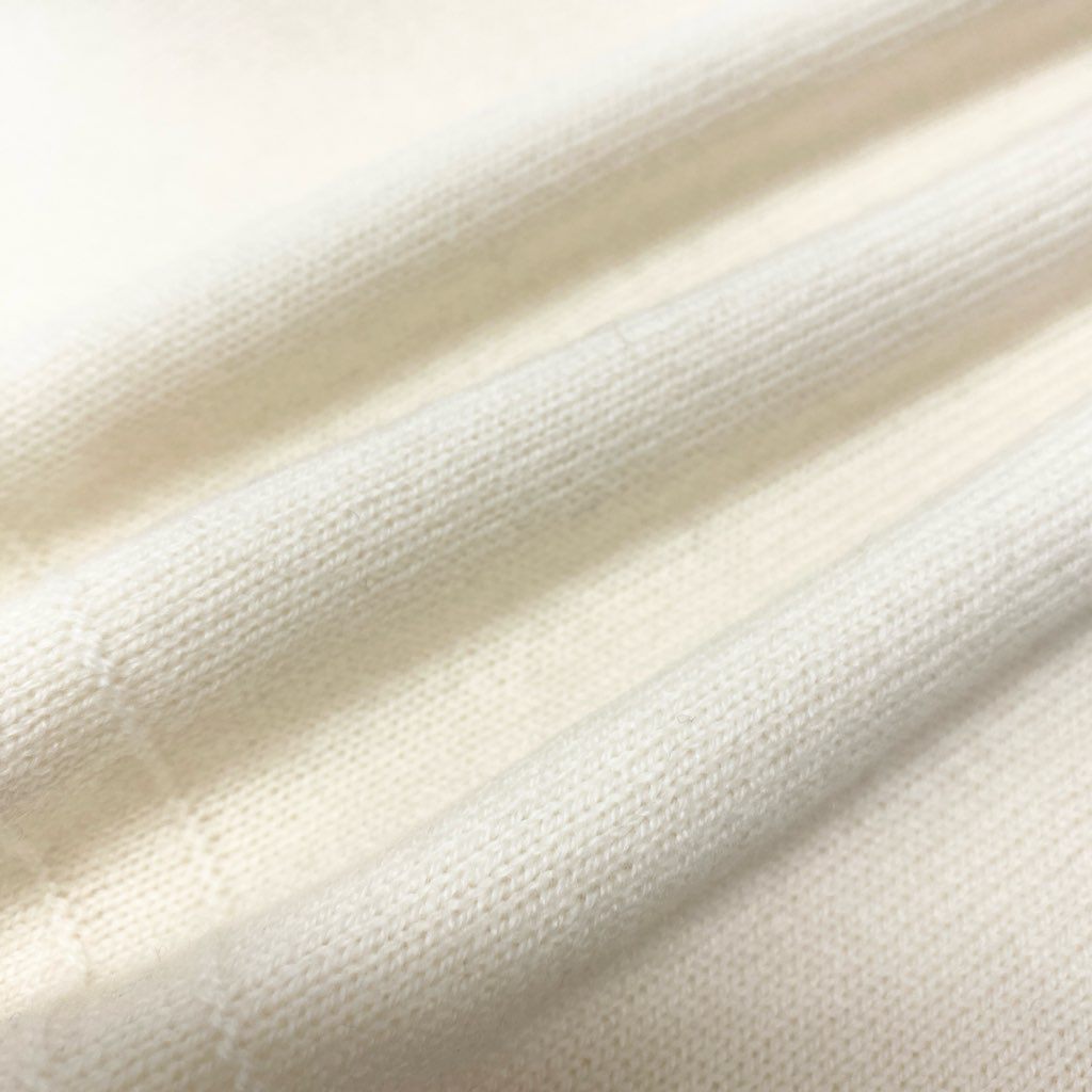 6l25 Loro Piana ロロピアーナ カシミヤニット ニットセーター ロングスリーブ 花柄 42サイズ アイボリー カシミヤ100％ レディースu02t