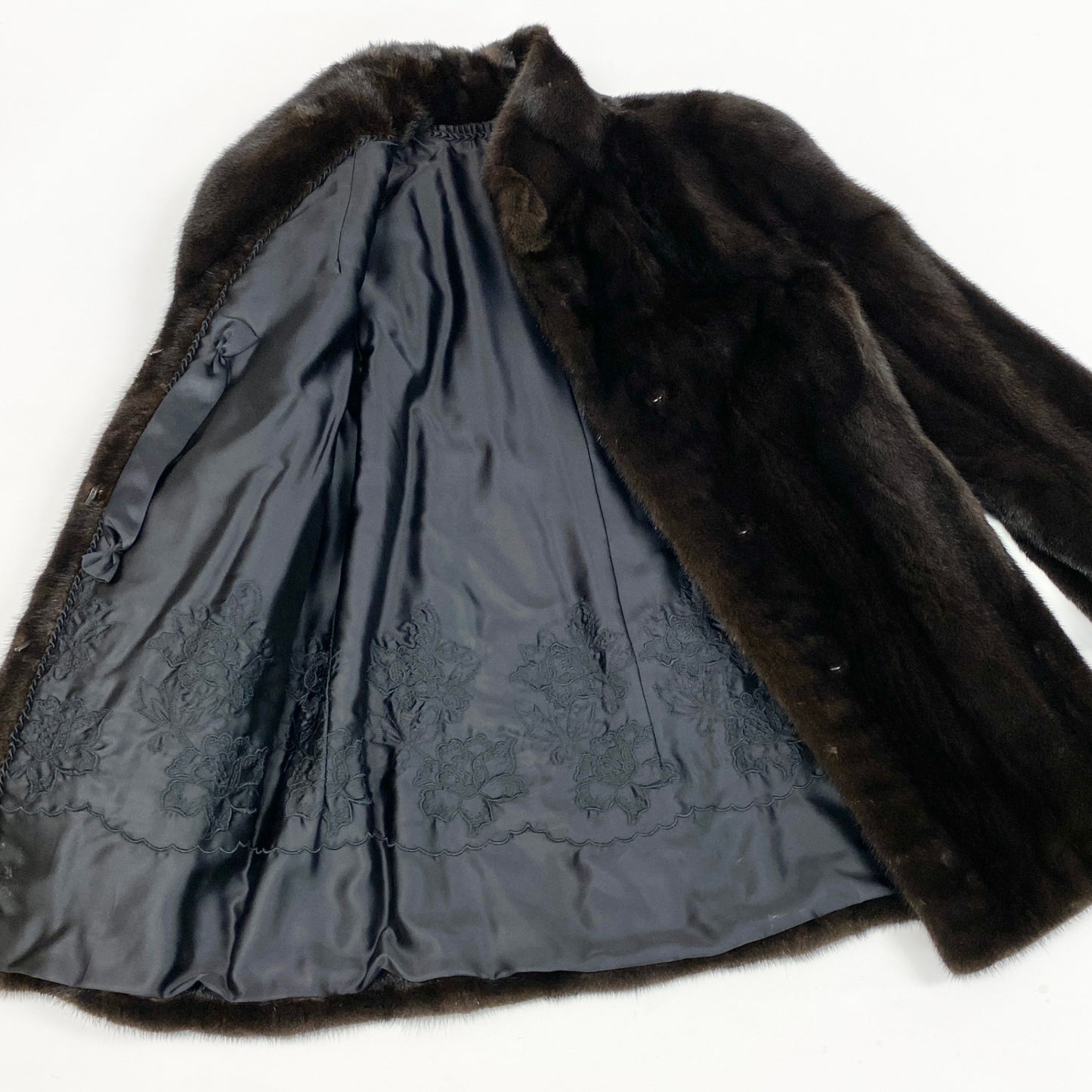 9L19 BLACKGLAMMA ブラックグラマ 最高級 ダークミンク セミロングコート サイズF ダークブラウン 本毛皮 MINK FURt18r