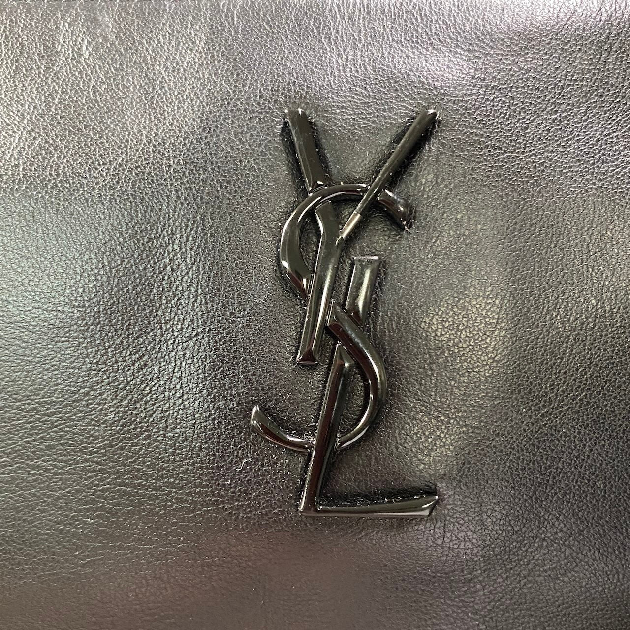 g9 SAINT LAURENT PRIS サンローランパリ カサンドラ オールブラック フリンジ ショルダーバッグ レザー レディースta1