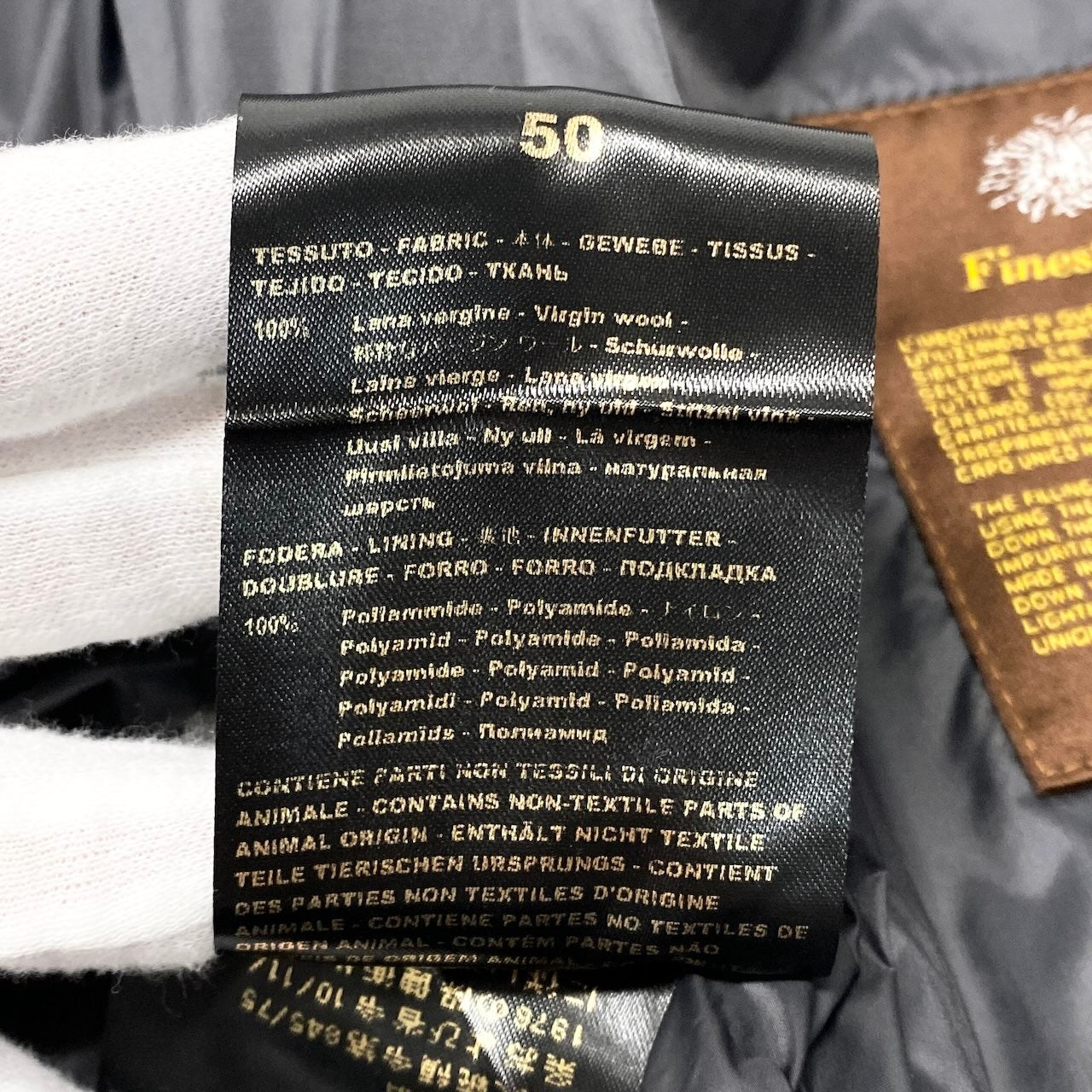 34d13 【美品】MooRER ムーレー フーディーダウンベスト ウールフランネルダウンベスト アウター 50サイズ グレー ウール100％ メンズ 男性用sn1