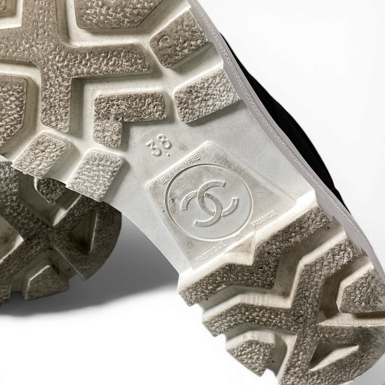 d9 CHANEL シャネル ココマーク ヴィンテージ スニーカー サイズ38 ブラック キャンバス レディースk02i