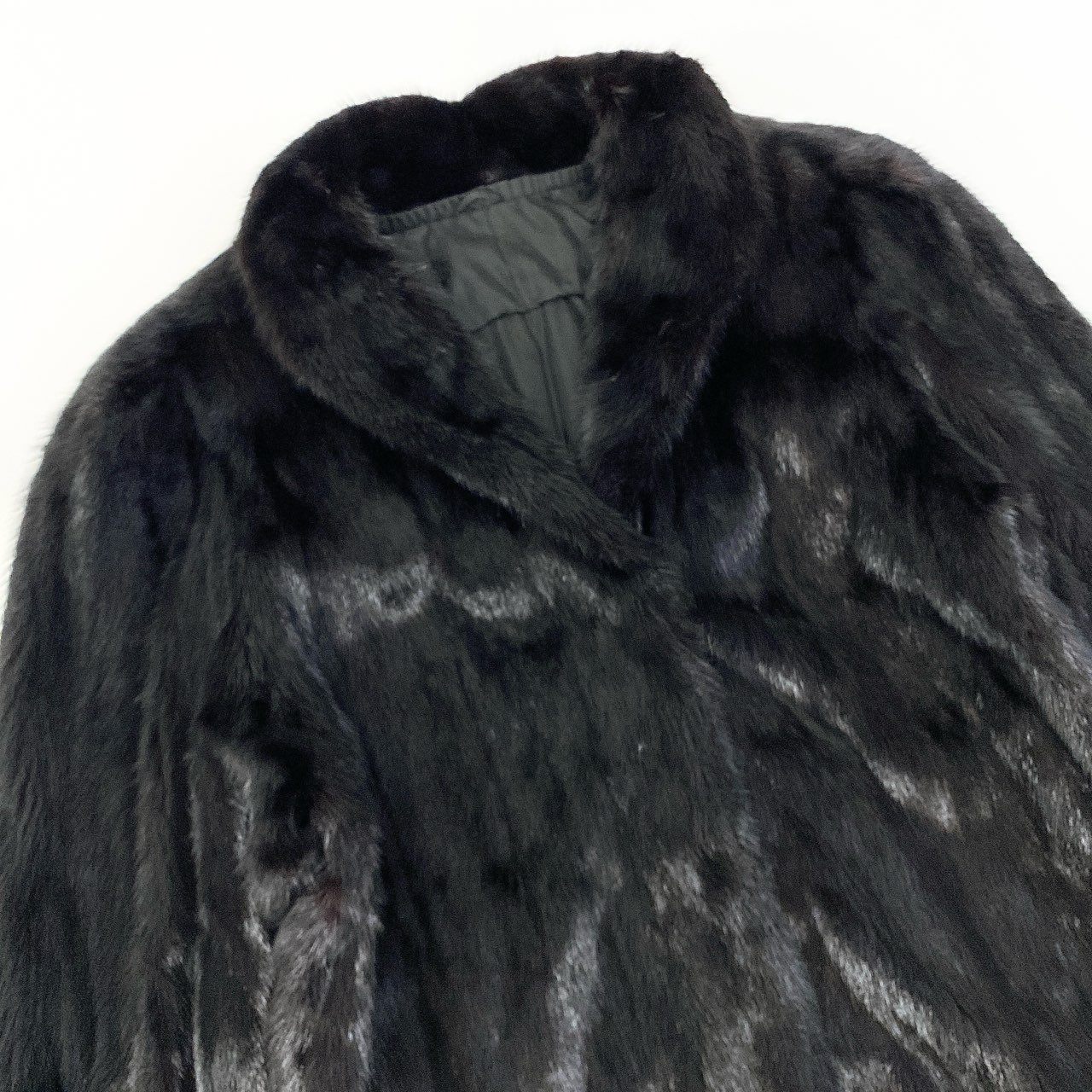 45a15 MG Sable FUR セーブルファー SAGA MINK サガミンク 金サガ ダークミンク コート F ブラック 最高級本毛皮 Mink Fur Coatt18r