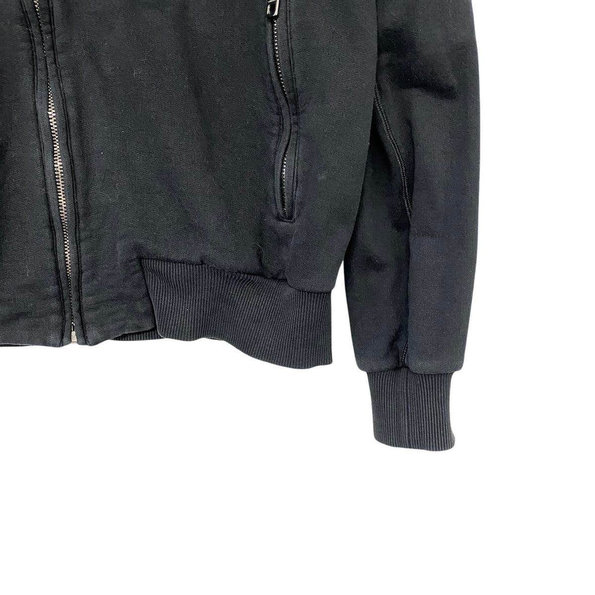 68h21 DOLCE＆GABBANA ドルチェアンドガッバーナ プルオーバーフーディー パーカー ロゴプレート イタリア製 52サイズ ブラック メンズ 男性用u02t