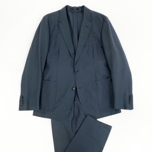 15h29 dunhill ダンヒル スーツセットアップ セットアップ テーラードジャケット 上下セット 50サイズ ネイビー メンズ 男性用k02i