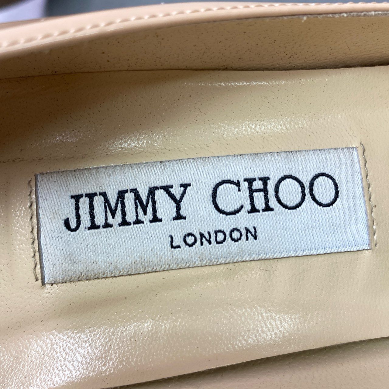 4k9 《美品》 JIMMY CHOO ジミーチュウ AGNES エナメル ヒールパンプス 38 パウダーピンク パテントレザー セレモニー 結婚式 シューズ イタリア製 箱付き