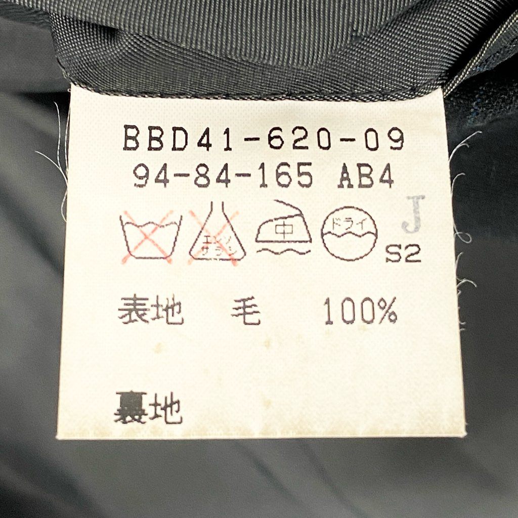 16a27 Burberrys バーバリーズ スーツセットアップ テーラードジャケット スラックスパンツ ストライプ 94-84-165 AB4 グレー ウール100％ メンズ 男性用o07t