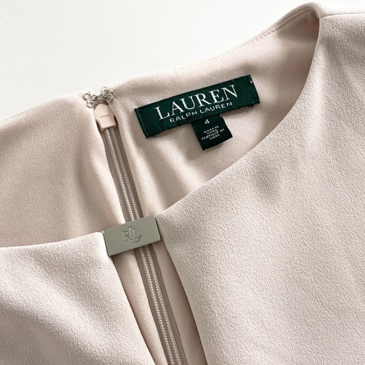 71e14 LAUREN RALPH LAUREN ローレンラルフローレン ノースリーブワンピース ドレスワンピース 膝下ワンピース サイズ4 ネイビー レディース