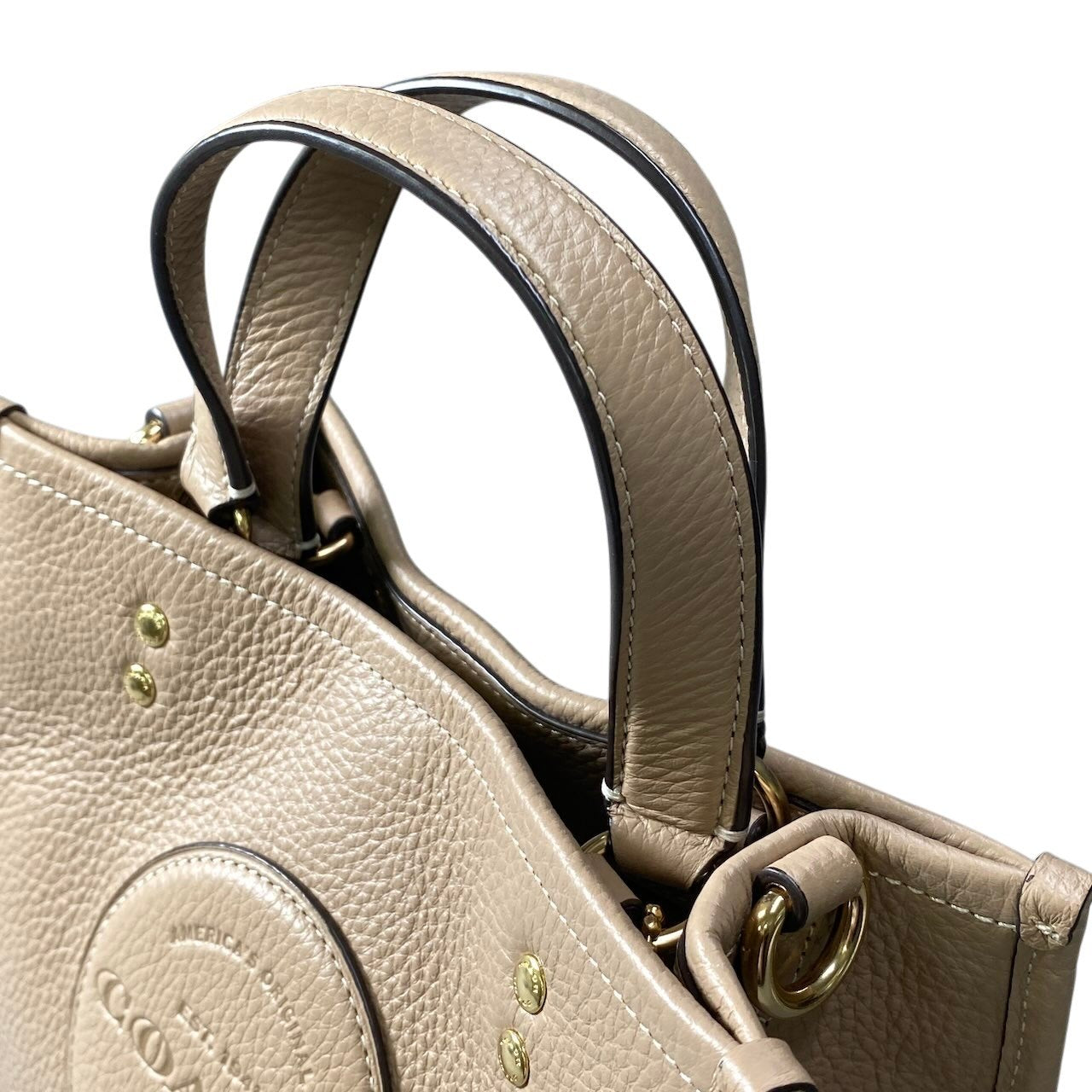 f11《極美品》 COACH コーチ デンプシー 2Way トートバッグ Dempsey 2-Way Shoulder Bag L2240 / C5268 ベージュt18r