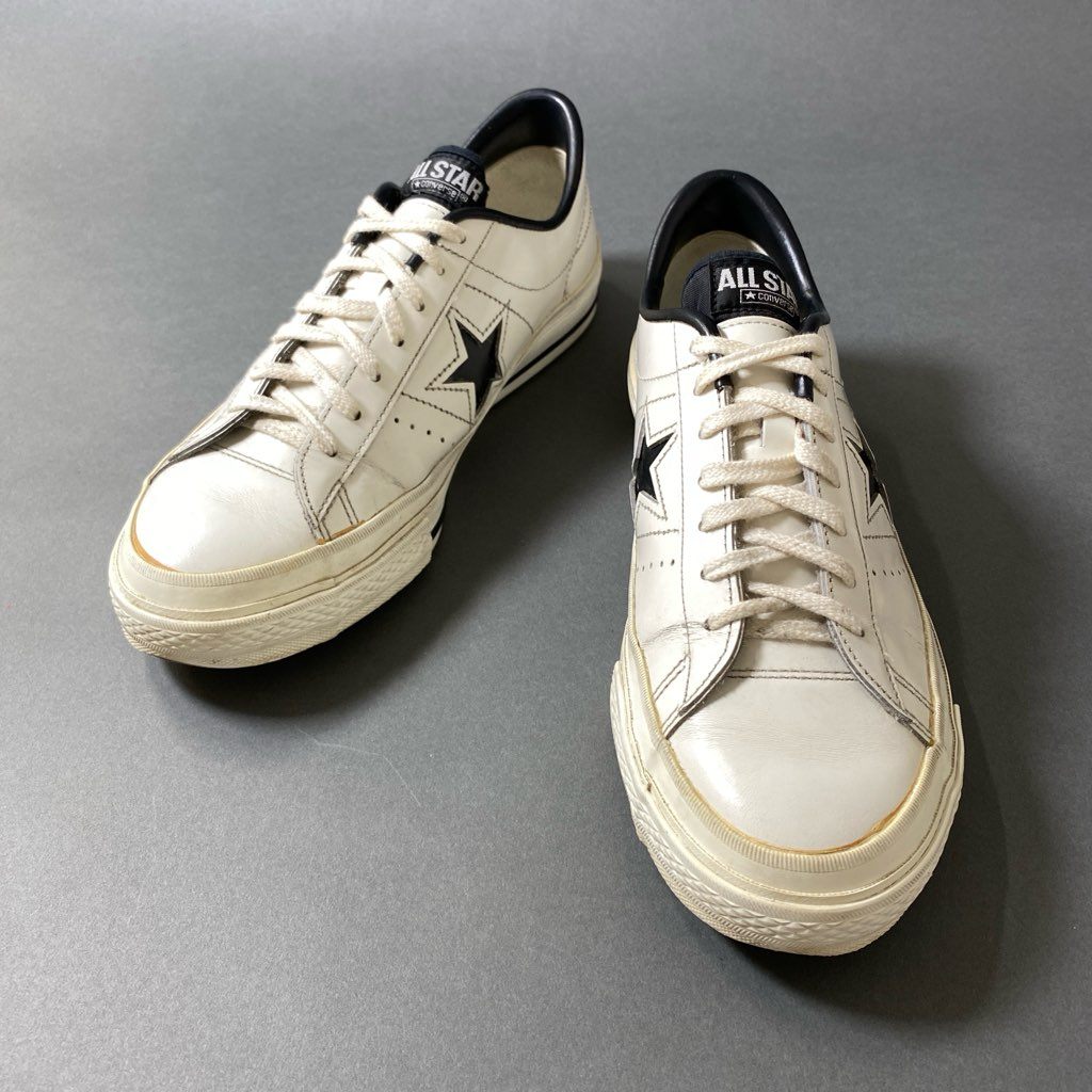 4f29 converse コンバース MADE IN JAPAN ALL STAR オールスター ワンスター スニーカー 8 ホワイト レザー 囲みタグ シューズ