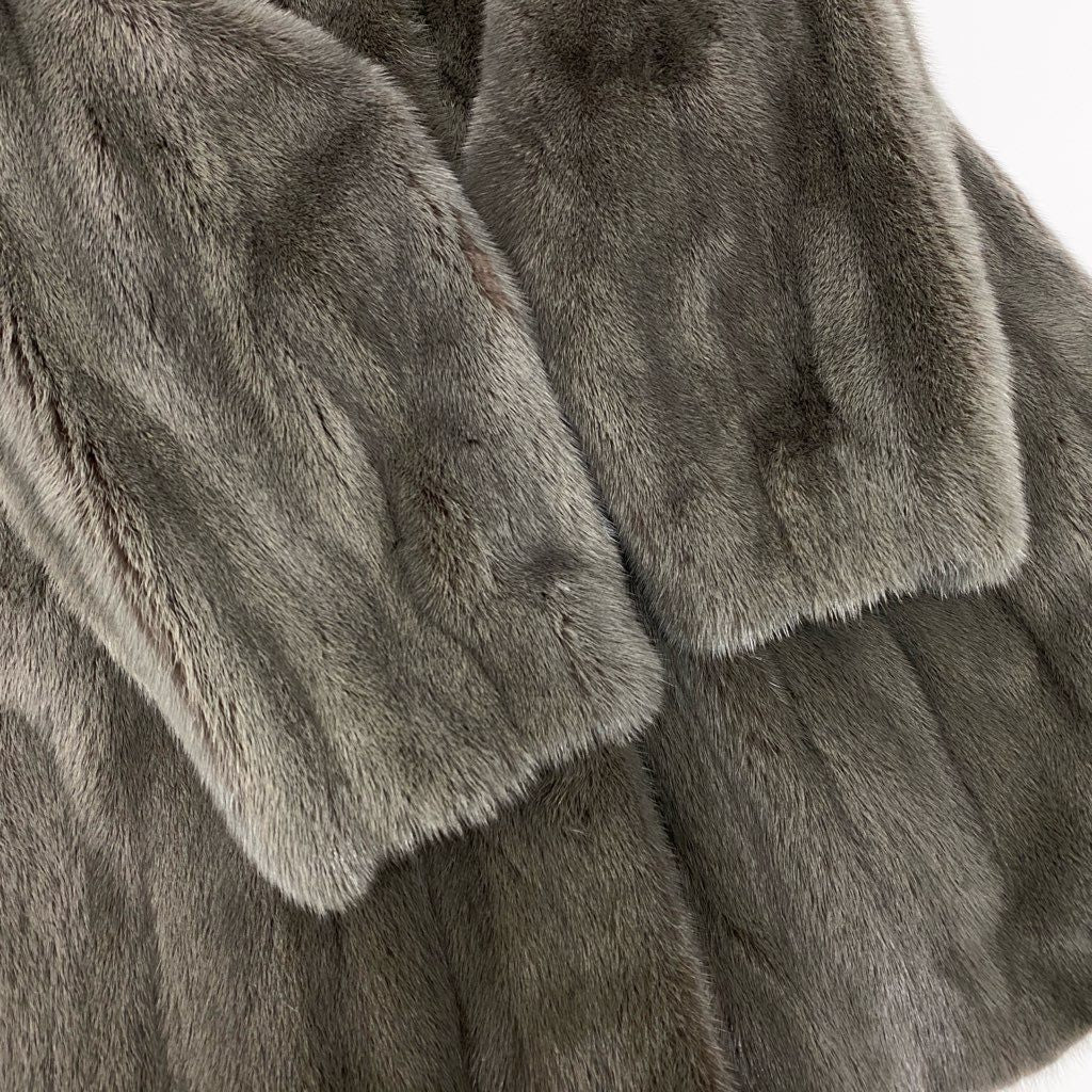 15l28 AKASAKA FUR 銀サガ SAGA MINK サガミンク 染めミンク ロング