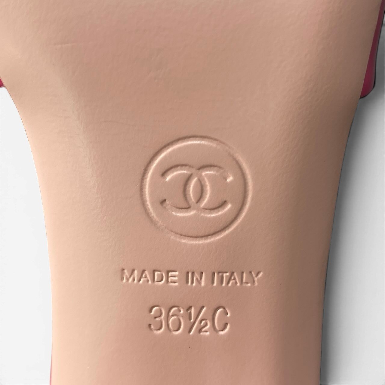 e29【未使用保管品】 CHANEL シャネル 2023年 ココマーク ミュール チャンキーヒール G38688 36 1/2 ピンク パテントカーフスキン レディースk02i