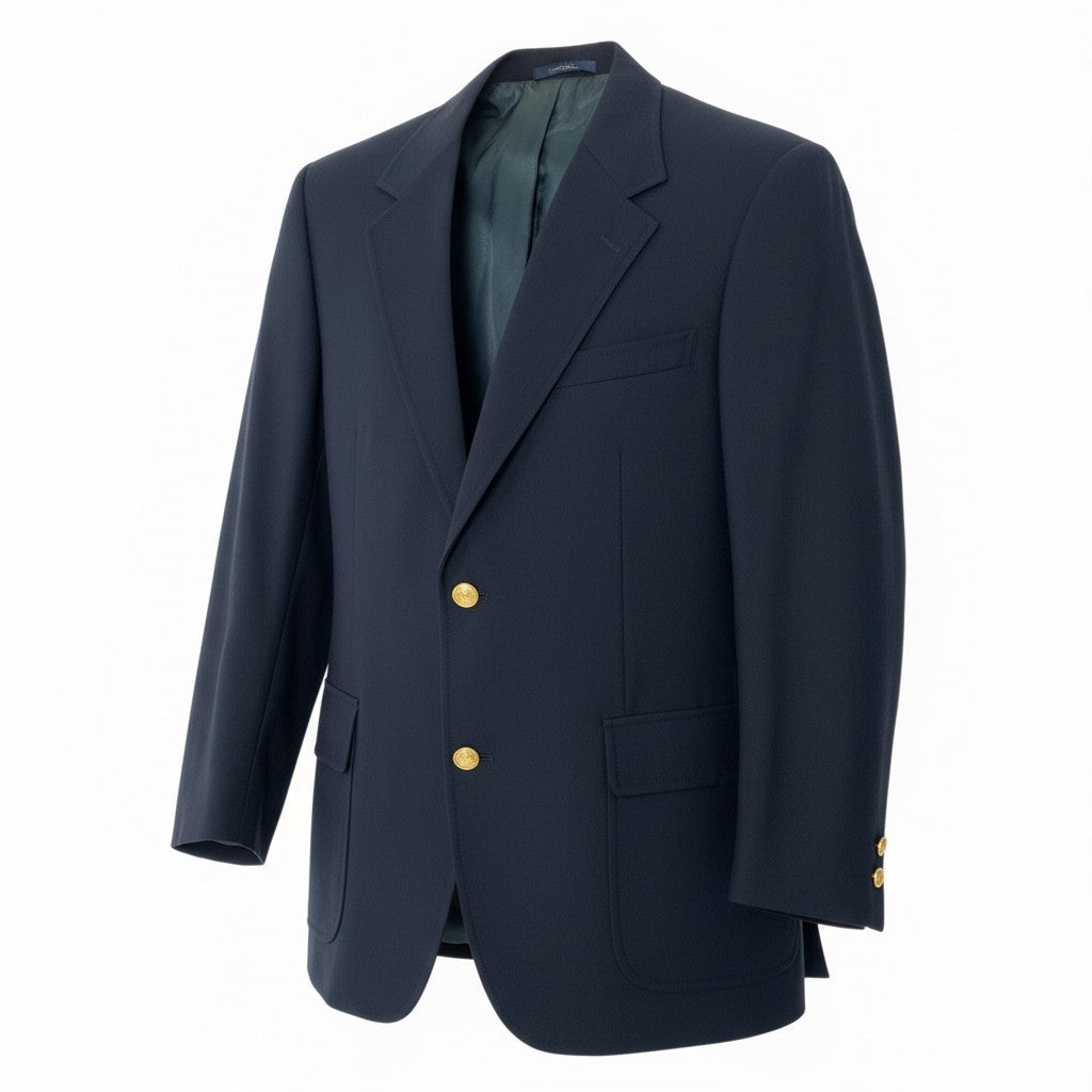 82c27 Brooks Brothers ブルックスブラザーズ テーラードジャケット 金ボタン 紺ブレ USA製 ウールジャケット メンズ 男性用 ブラック ウール100％u02t