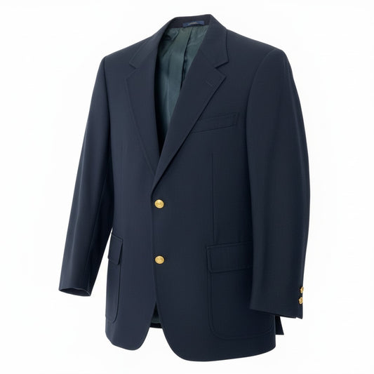 82c27 Brooks Brothers ブルックスブラザーズ テーラードジャケット 金ボタン 紺ブレ USA製 ウールジャケット メンズ 男性用 ブラック ウール100％u02t