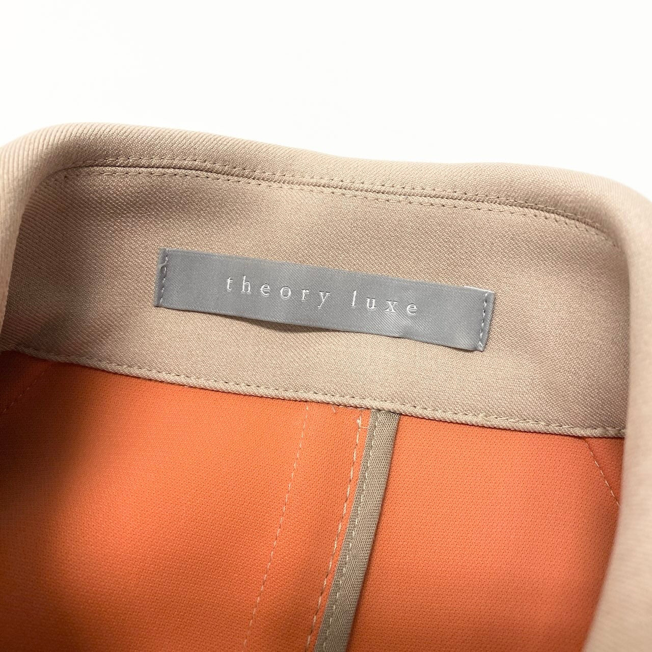 83c27 【美品】 theory luxe セオリーリュクス ロングコート トレンチコート ステンカラーコート スプリングコート レディース 女性用 03-3109609-339 36 ベージュ ポリエステル100％u02t