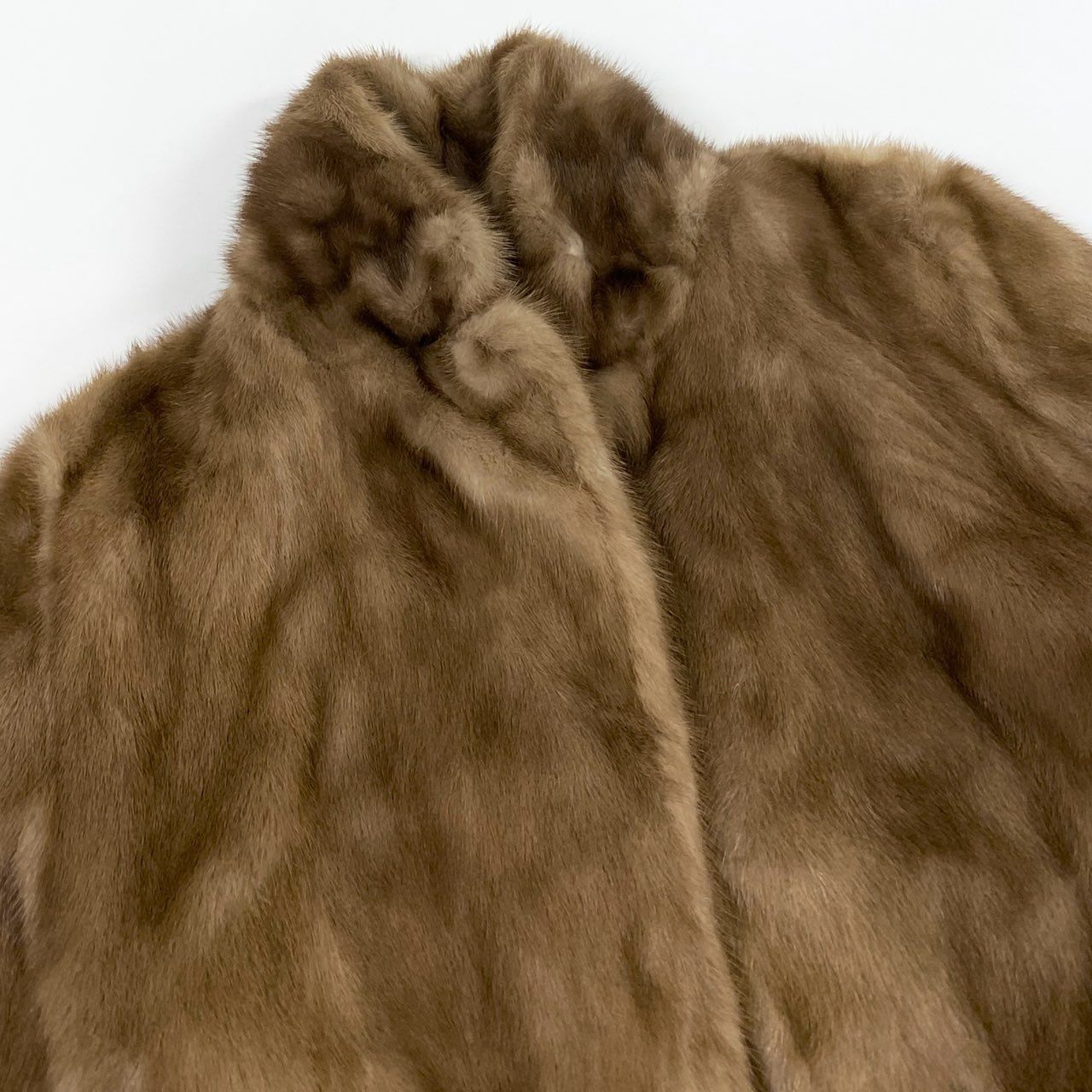 27L1 palody パステルミンク ミンクコート 毛皮コート サイズ13号 ライトブラウン レディース MINK FURk02i