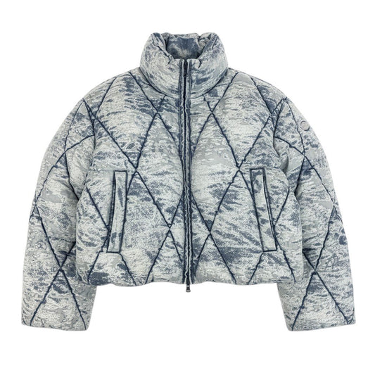 71c24 定価￥111,100 DIESEL ディーゼル W-HISTEL Puffer Jacket パファージャケット サイズ36 / 165 インディゴブルー バーンアウトウォッシュ加工t18r