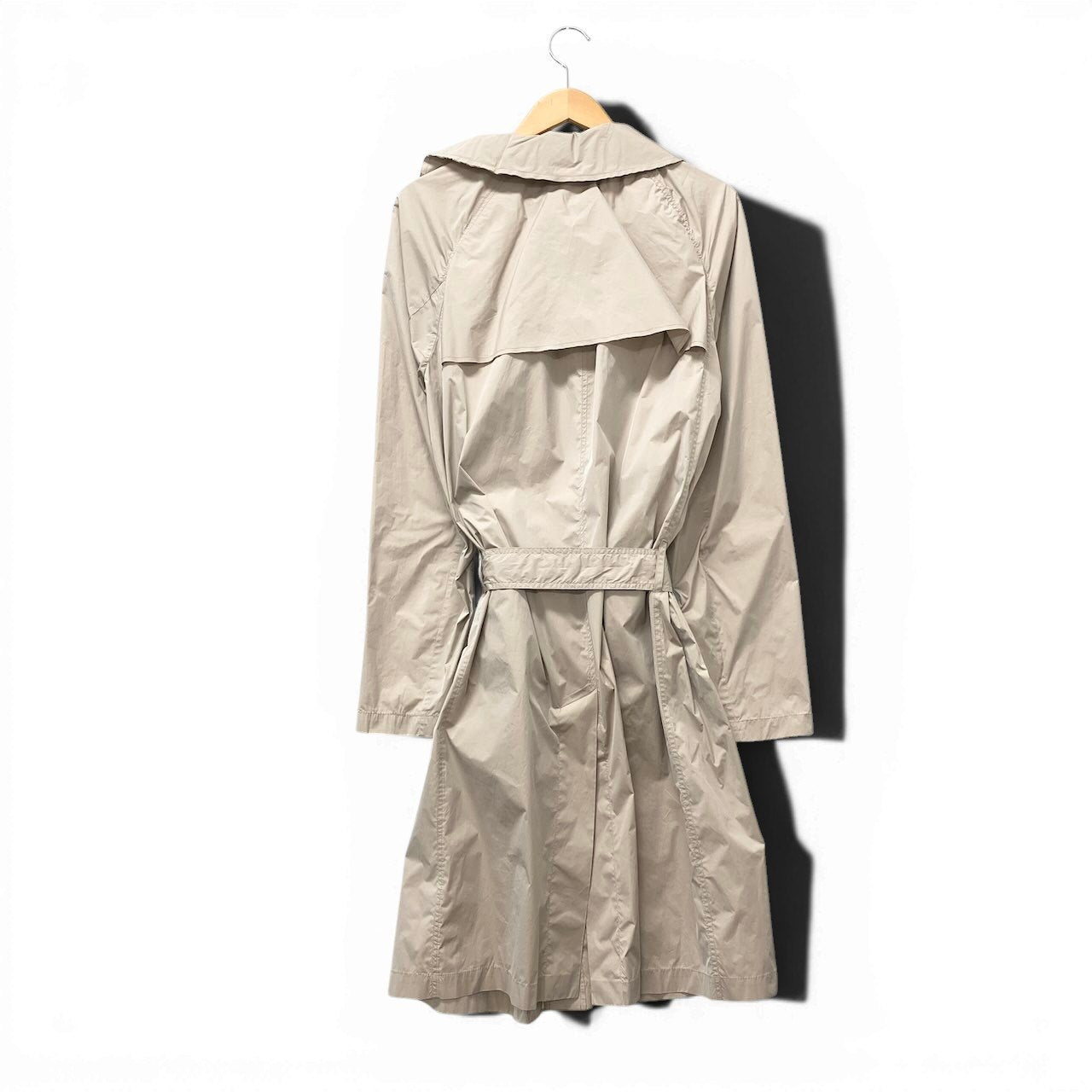12f17 LANVIN ランバン 2way スプリングコート ロングコート 伸縮ストレッチ 薄手 サイズ46 グレージュ メンズ 紳士服u02t