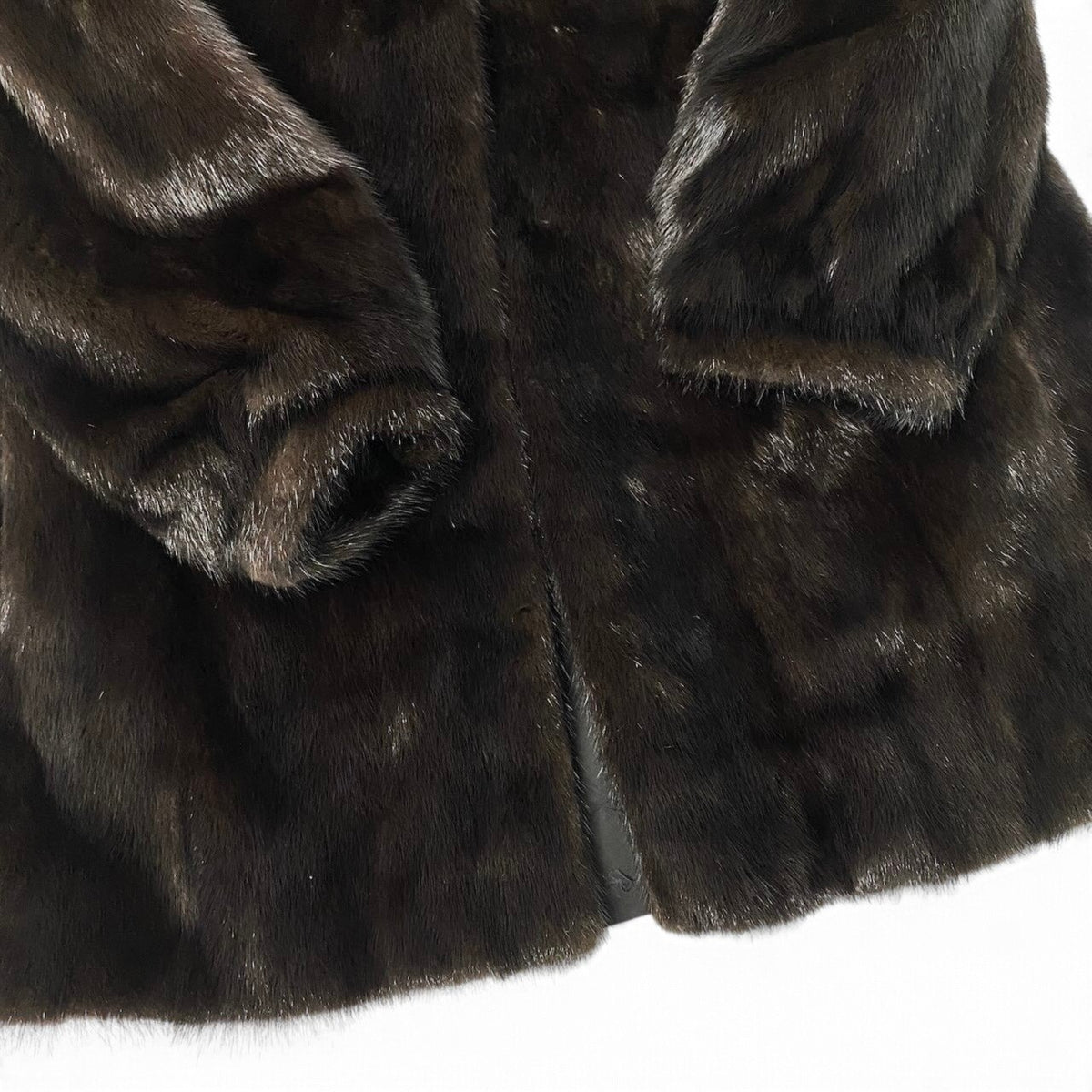 64j27 SAGA MINK 銀サガ 毛皮コート マホガニーミンク  サイズ13 ダークブラウン 本毛皮 MINK FUR レディースu02t