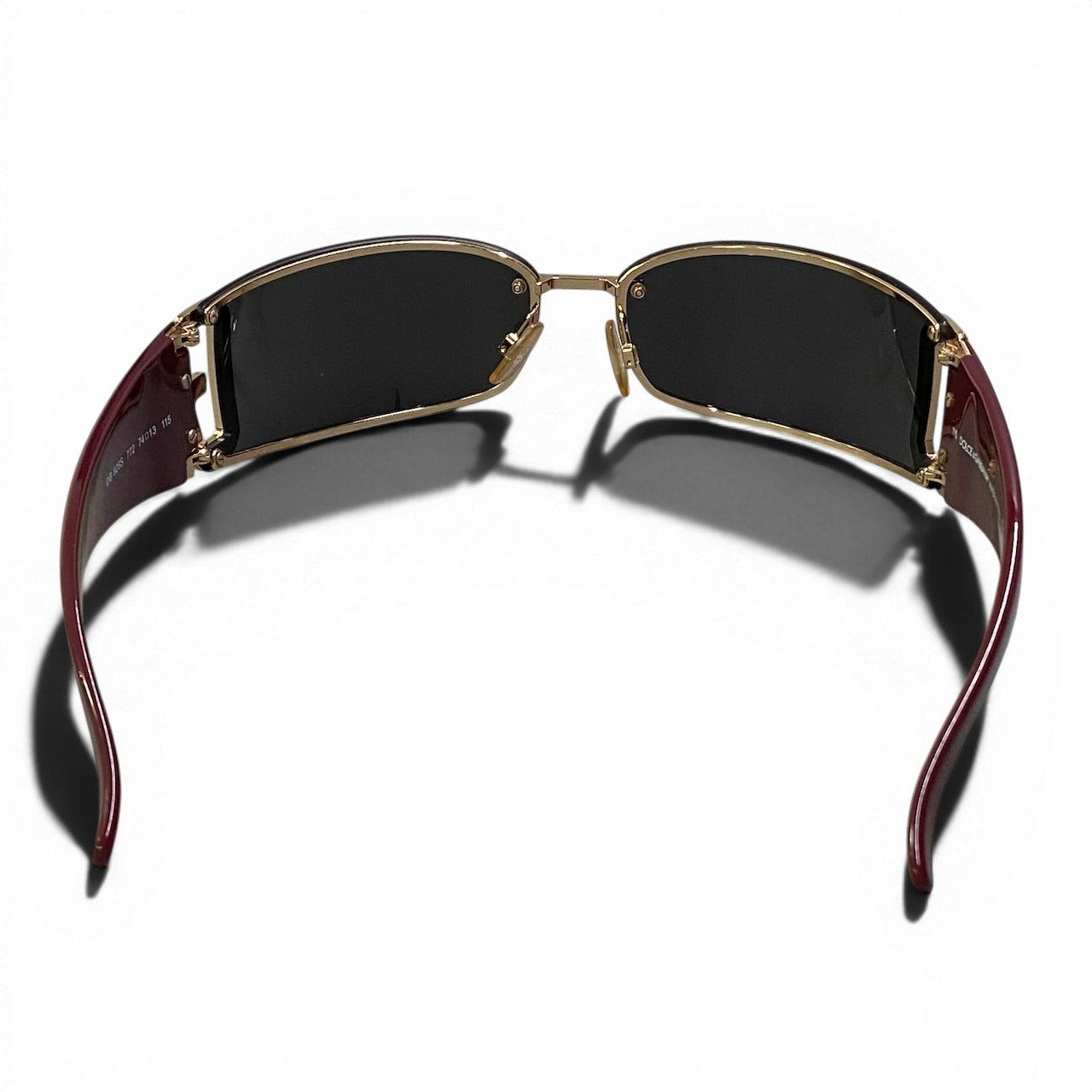 e13 DOLCE&GABBANA ドルチェアンドガッバーナ DG リムレスサングラス Rimless Sunglasses DG826S ブラック ボルドー アイウェア D&G ドルガバt18r