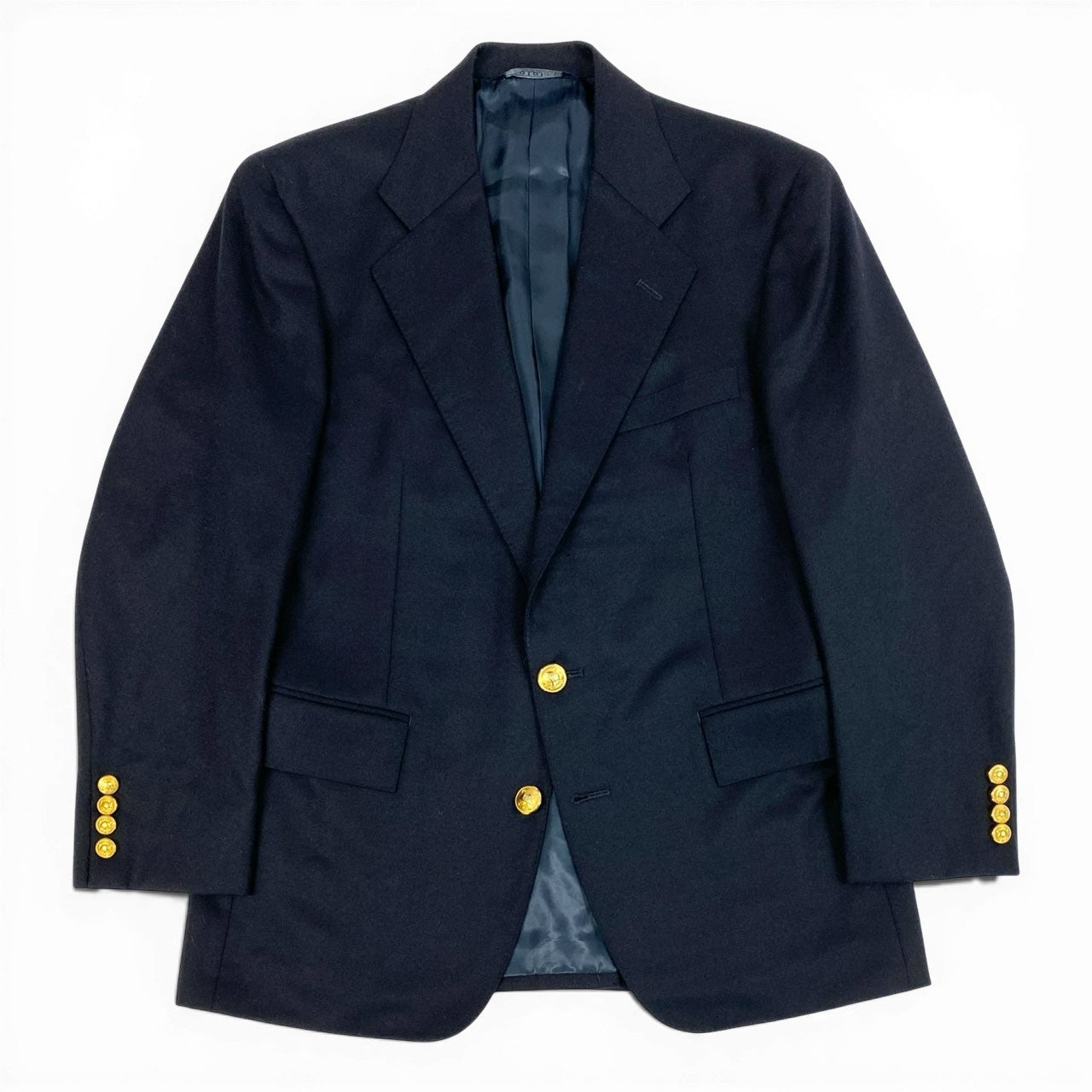 20a26 Polo by Ralph Lauren ポロバイラルフローレン テーラードジャケット シングル 2B 金ボタン メンズ 紳士服 AB5 ネイビー ウール100％u02t