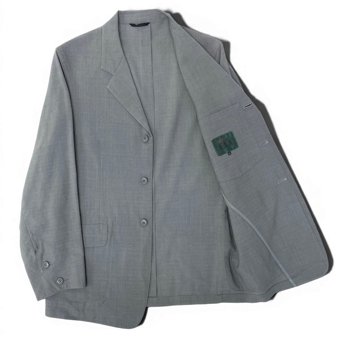 26e8 A.A.R Yohji Yamamoto D`URBAN ヨウジヤマモト ダーバン リップストップ デザインジャケット サイズL グレー メンズ 紳士服u02t