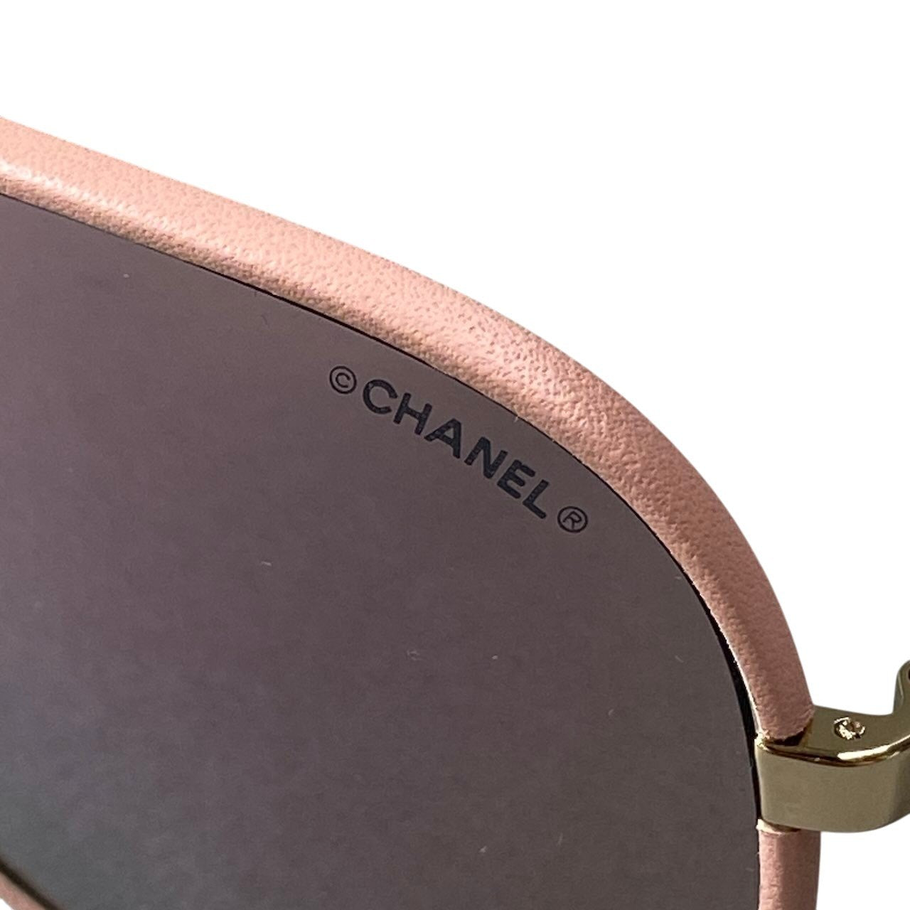 《極美品》 CHANEL シャネル パイロットシェイプ チェーン ティアドロップ サングラス Coco Mark Side Chain Pilot Sunglasses 4219-Q 59□14 ピンク ケース クロス付t18rt18r