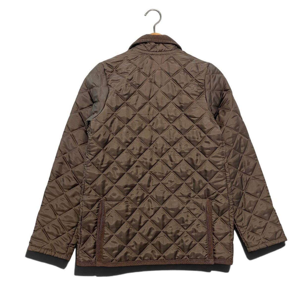 38j22 LAVENHAM ラベンハム 英国製 キルティングジャケット コーデュロイ切替 WA-AW03 サイズ36 ブラウン レディースo07t