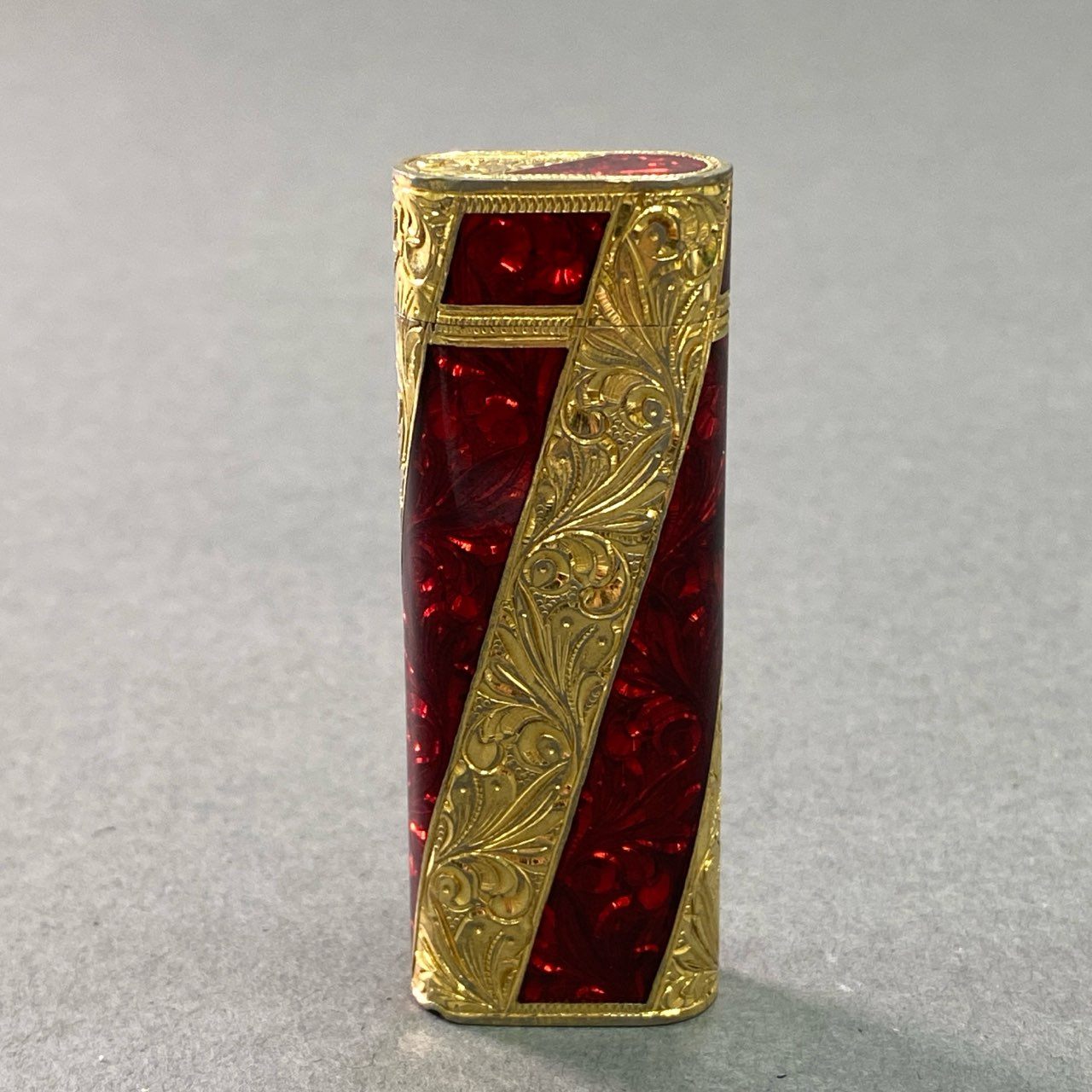 g9 Cartier カルティエ Roy King ロイキング ライター 喫煙具 ローラーガスライター 装飾  レッド ゴールド k18刻印