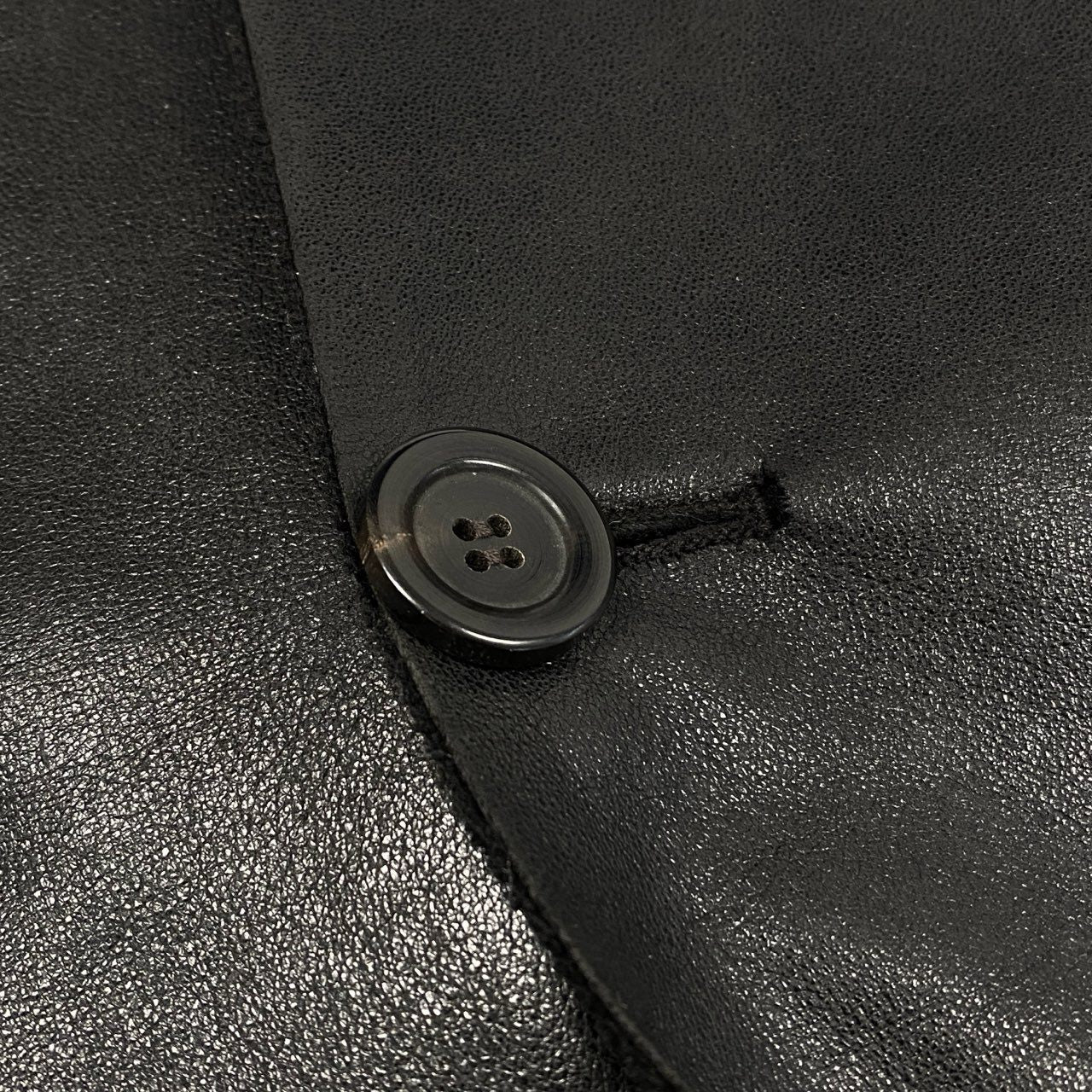 50a19 GIORGIO ARMANI ジョルジオアルマーニ レザージャケット ロングジャケット ステンカラーコート ラムレザー 羊革 本革 イタリア製 メンズ 紳士服 アウター ブラックu02t